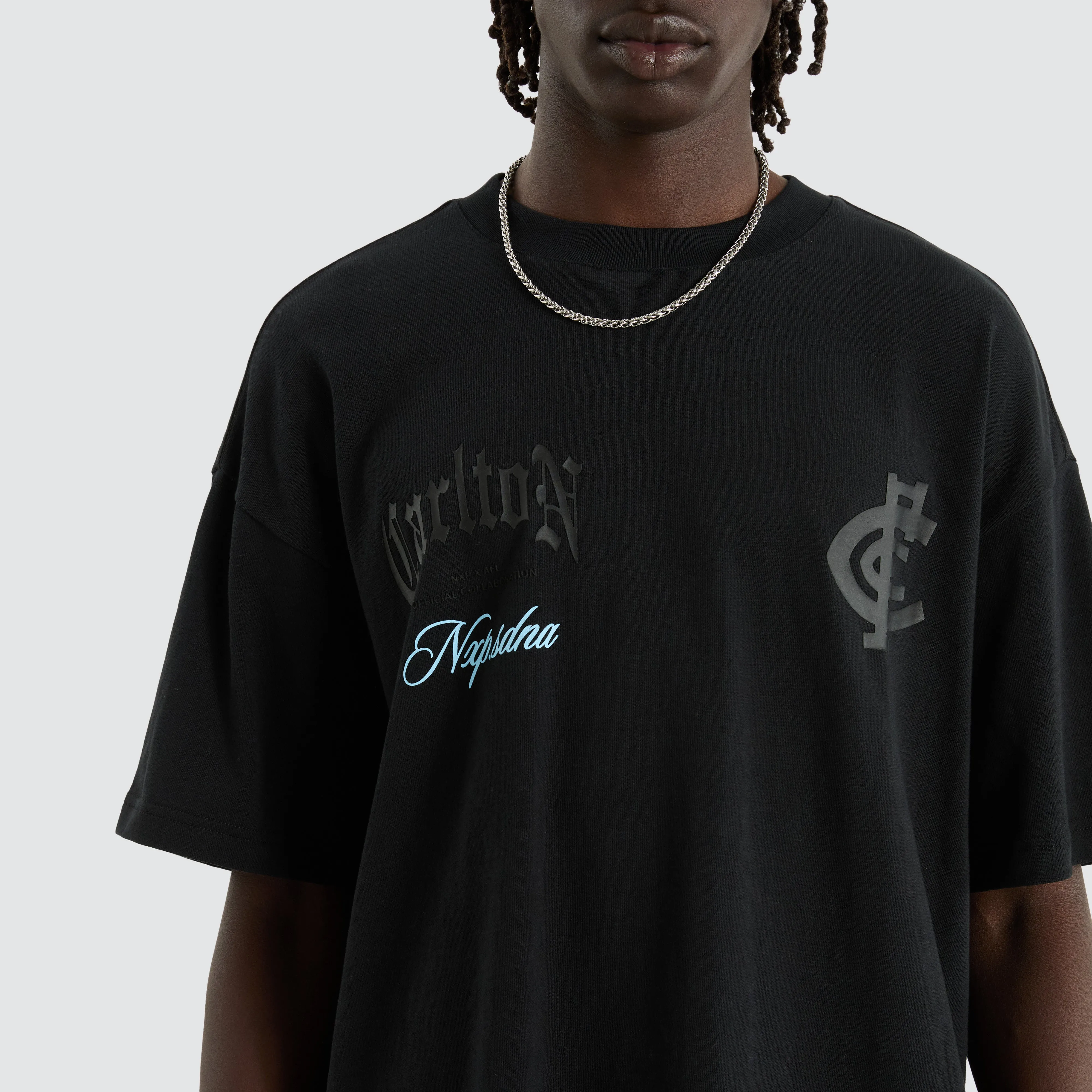Carlton Blues AFL Blacked Out Raptor Tee Anthracite Black sold by Neverland product image thumbnail 4