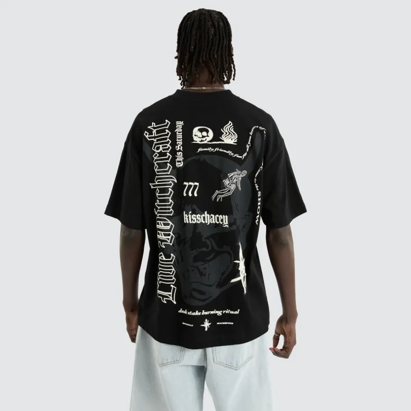 Witchcraft Blacked Out Street Tee Jet Black sold by Neverland