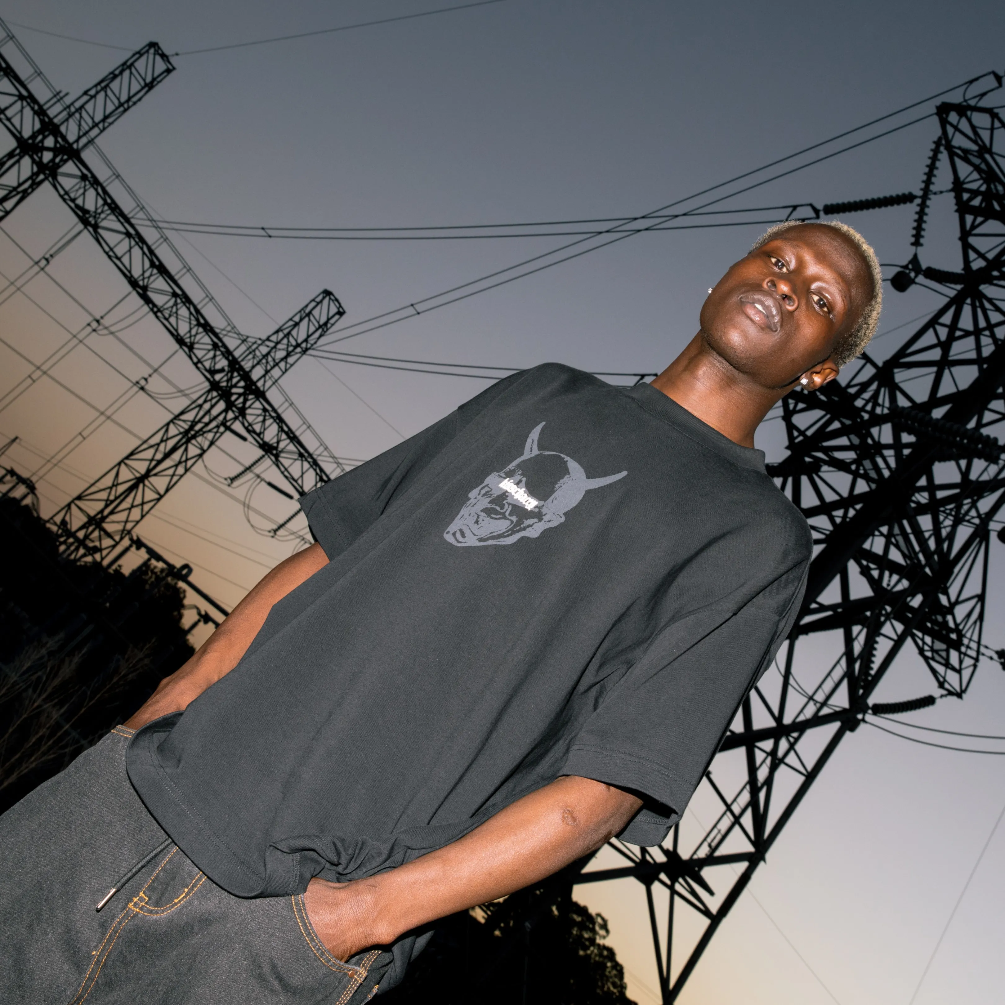 Witchcraft Blacked Out Street Tee Jet Black sold by Neverland product image thumbnail 2