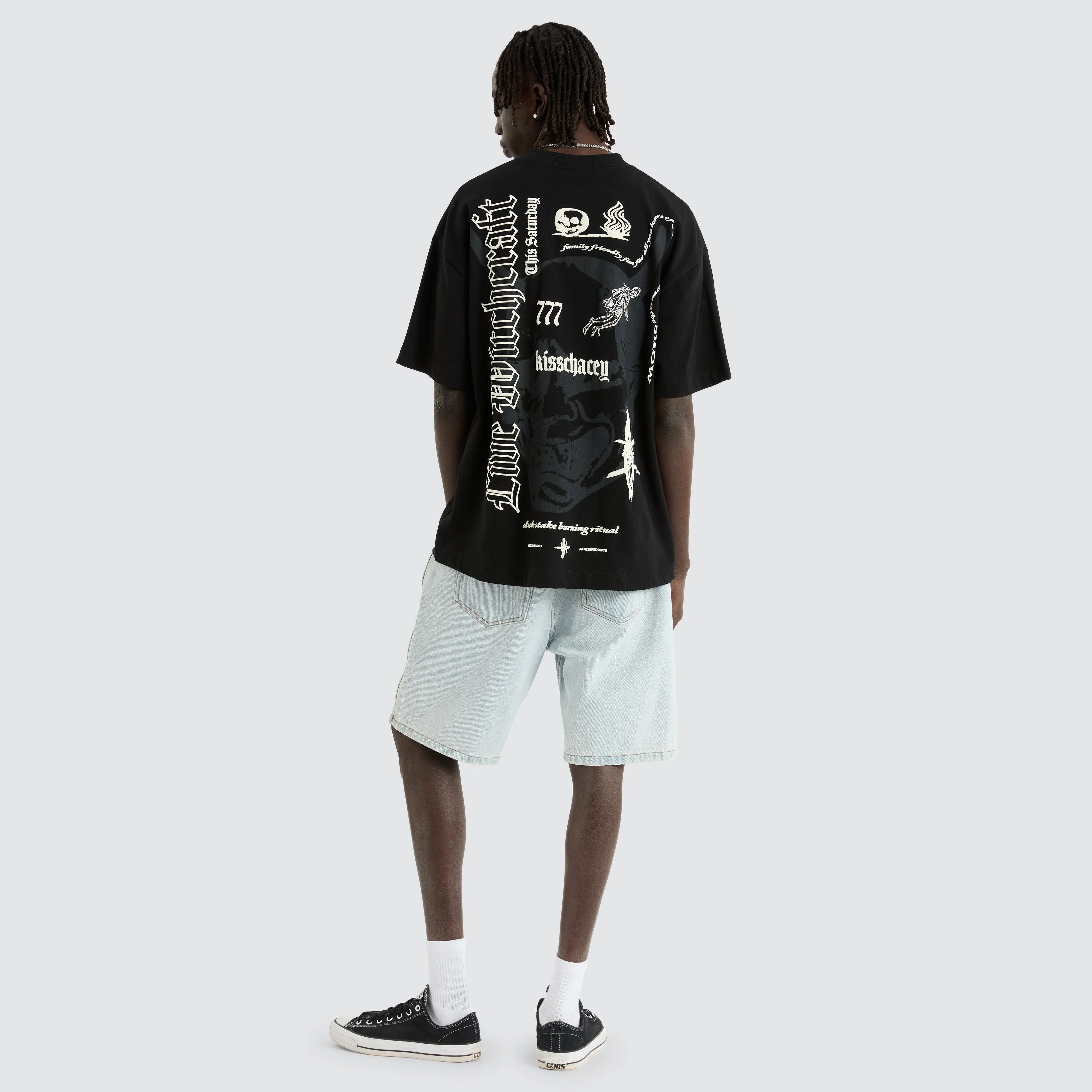 Witchcraft Blacked Out Street Tee Jet Black sold by Neverland product image thumbnail 5