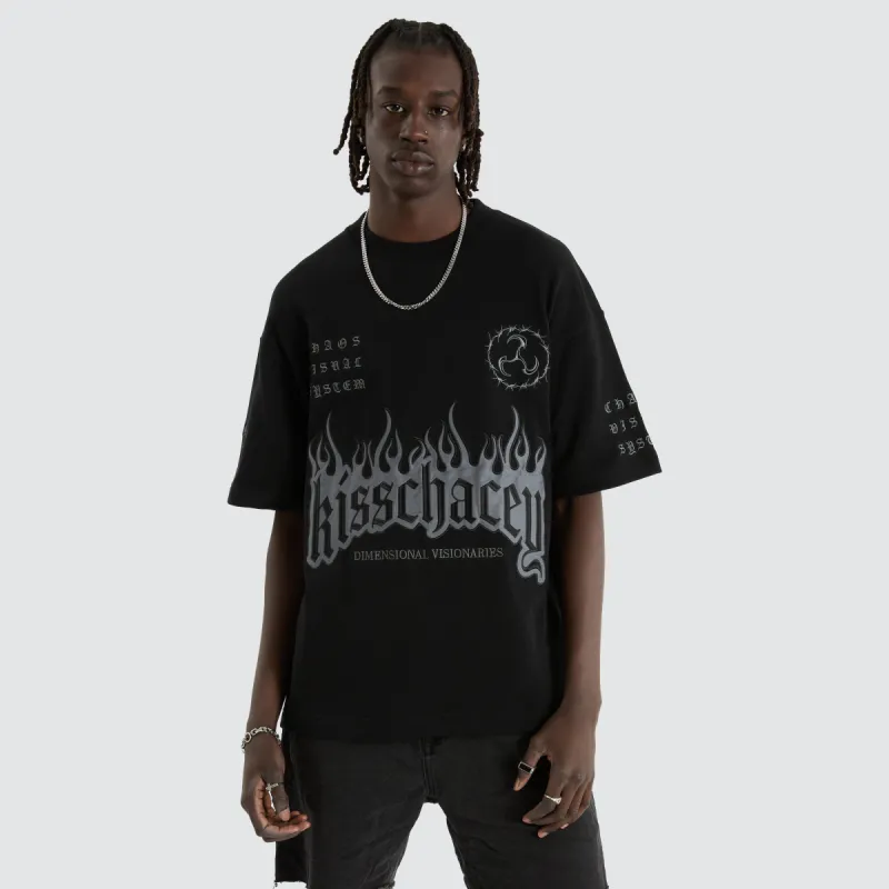 System Blacked Out Loopback Street Tee Jet Black sold by Neverland