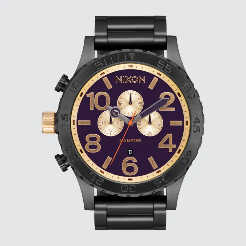 51-30 Chrono Watch Gunmetal / Blackberry / Gold sold by Neverland