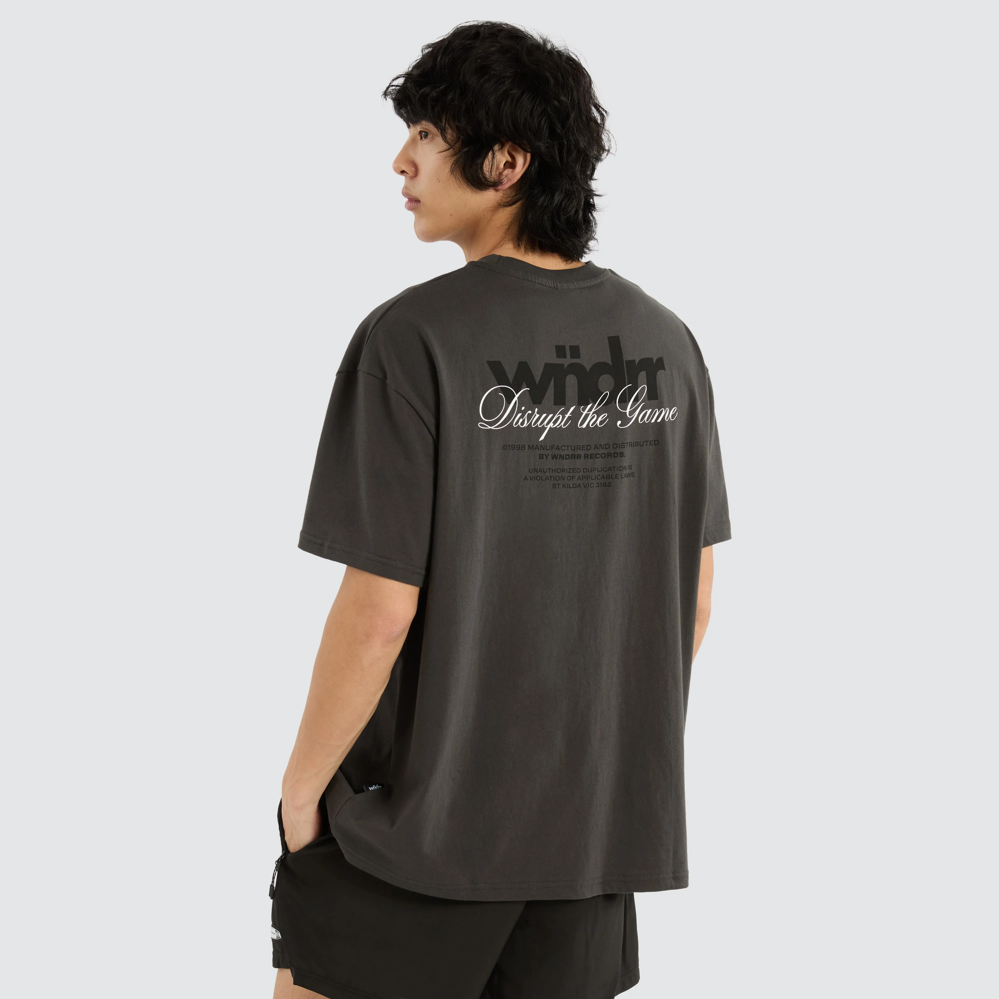 Disrupt Box Fit Tee Faded Black sold by Neverland product image thumbnail 2