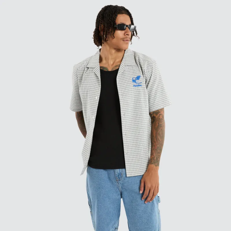 Tessa Resort Crop Shirt White Checks sold by Neverland