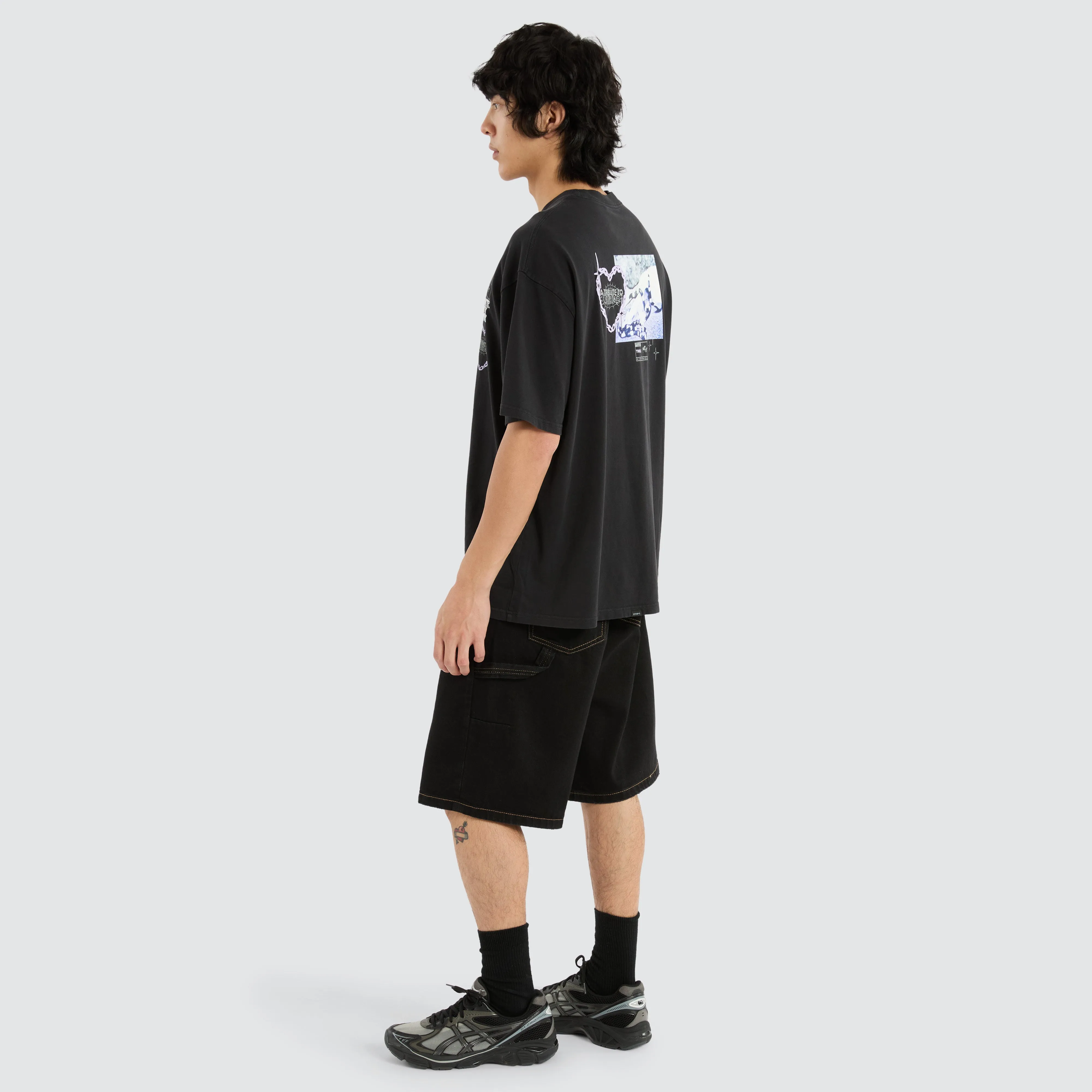 Chain Reaction Box Fit Tee Faded Black sold by Neverland product image thumbnail 5