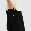 Big Slacker Denim Short Black Rinse sold by Neverland