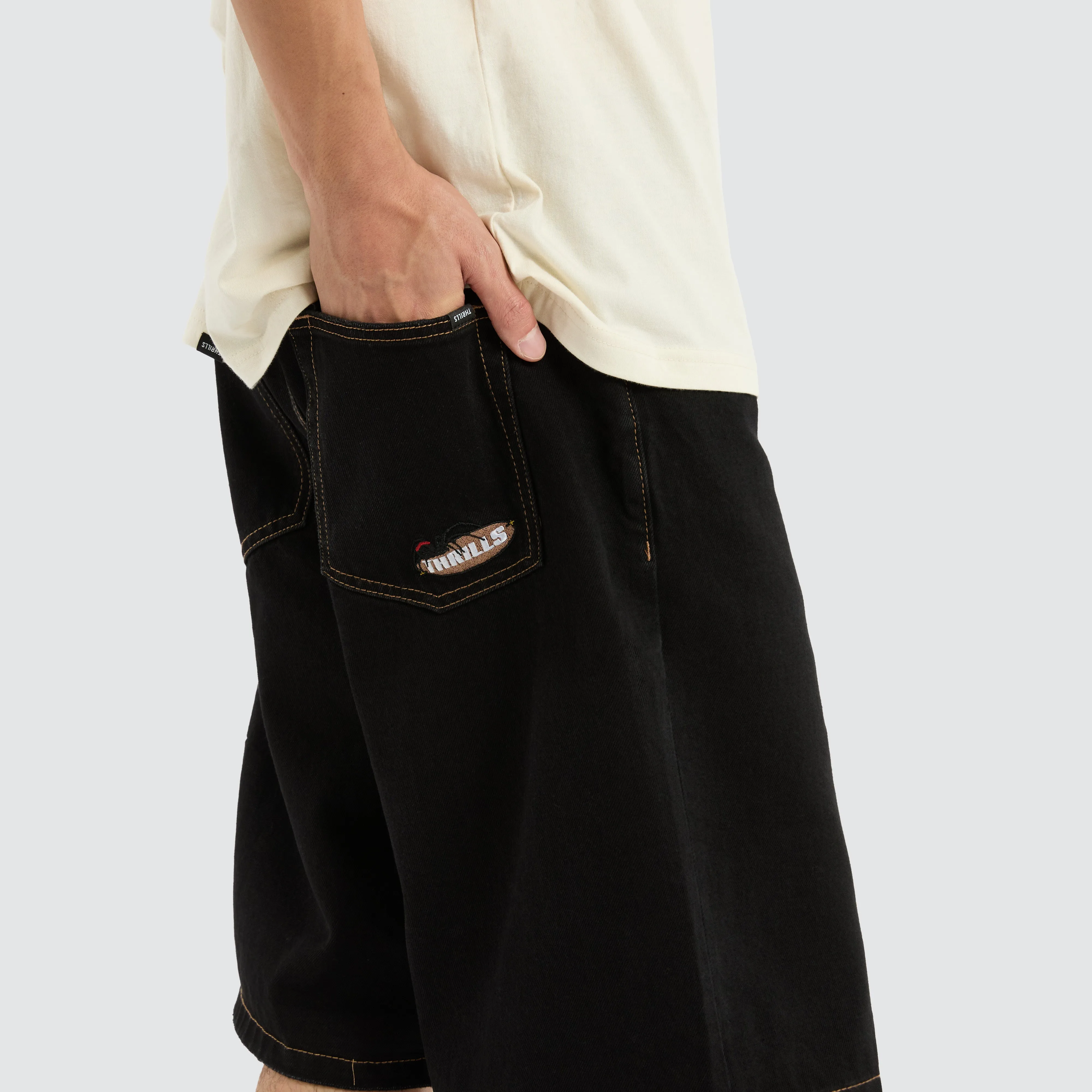 Big Slacker Denim Short Black Rinse sold by Neverland product image thumbnail 3
