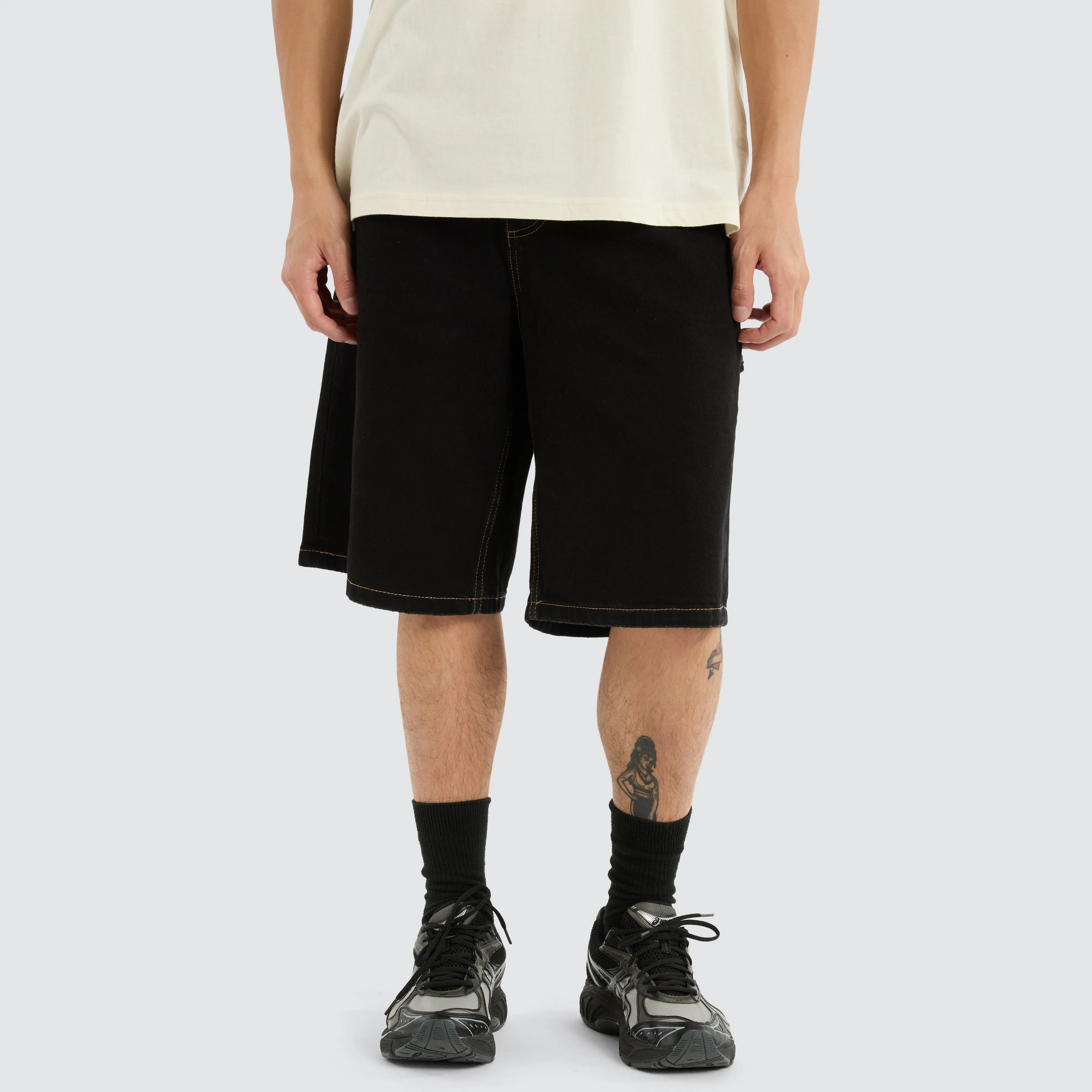 Big Slacker Denim Short Black Rinse sold by Neverland product image thumbnail 5