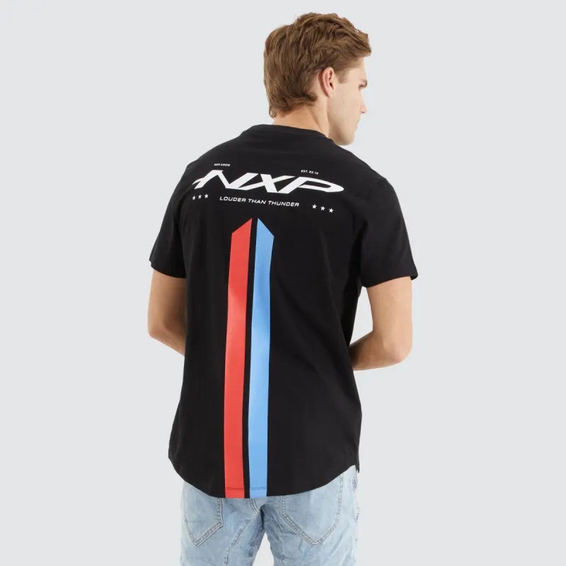 Wingman Dual Curved Tee Jet Black sold by Neverland