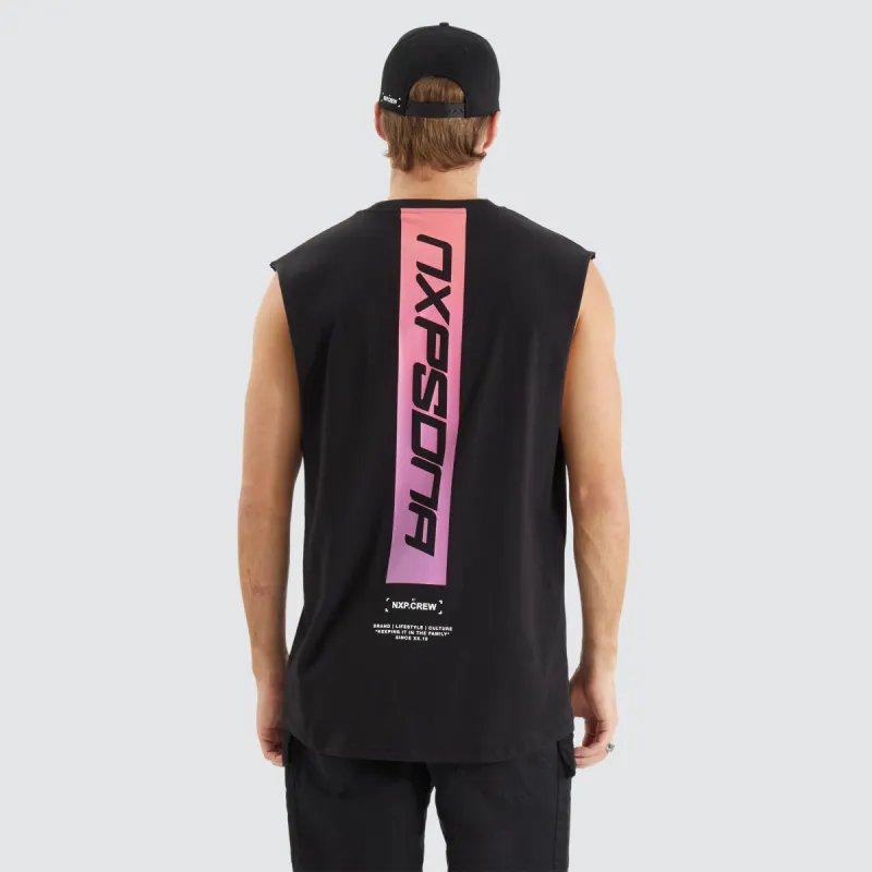 Inspired Scoop Back Muscle Jet Black sold by Neverland