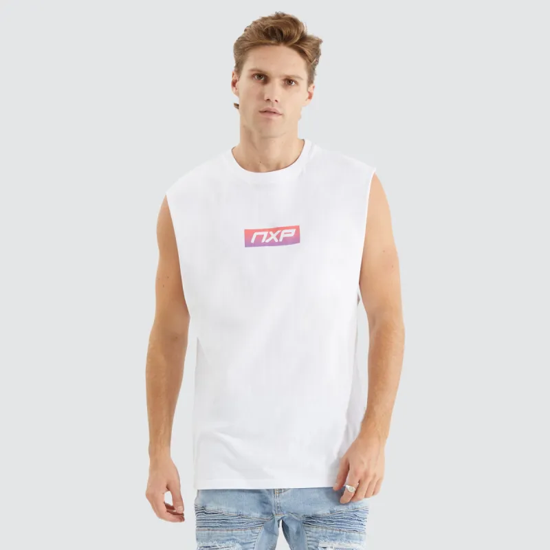 Inspired Scoop Back Muscle Optical White sold by Neverland
