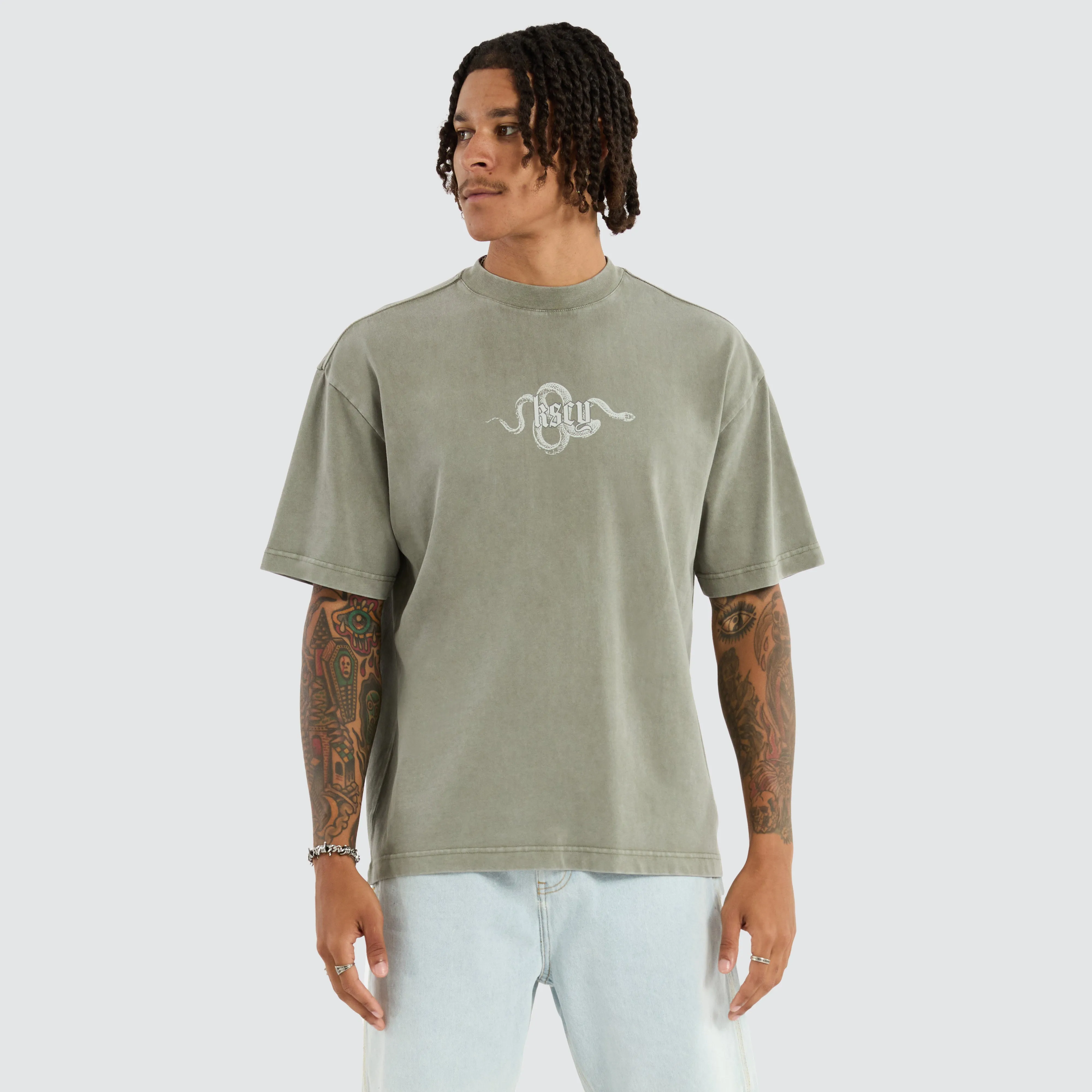 Slither Street Tee Mineral Dusty Olive sold by Neverland product image thumbnail 2