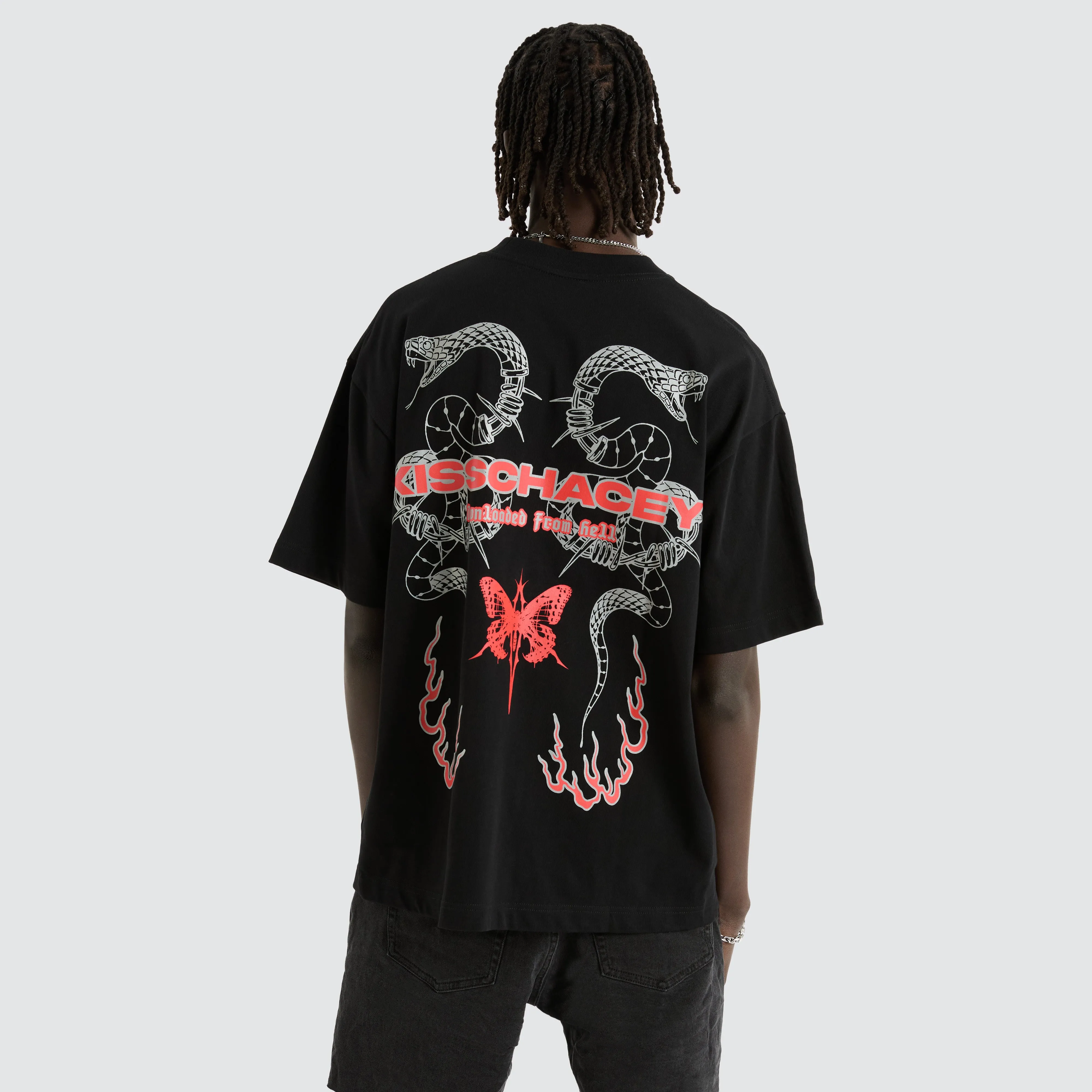 Serpent Street Tee Jet Black sold by Neverland