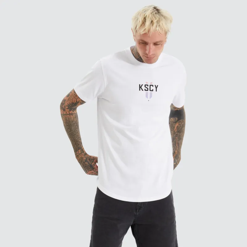 Imperium Dual Curved Tee Optical White sold by Neverland