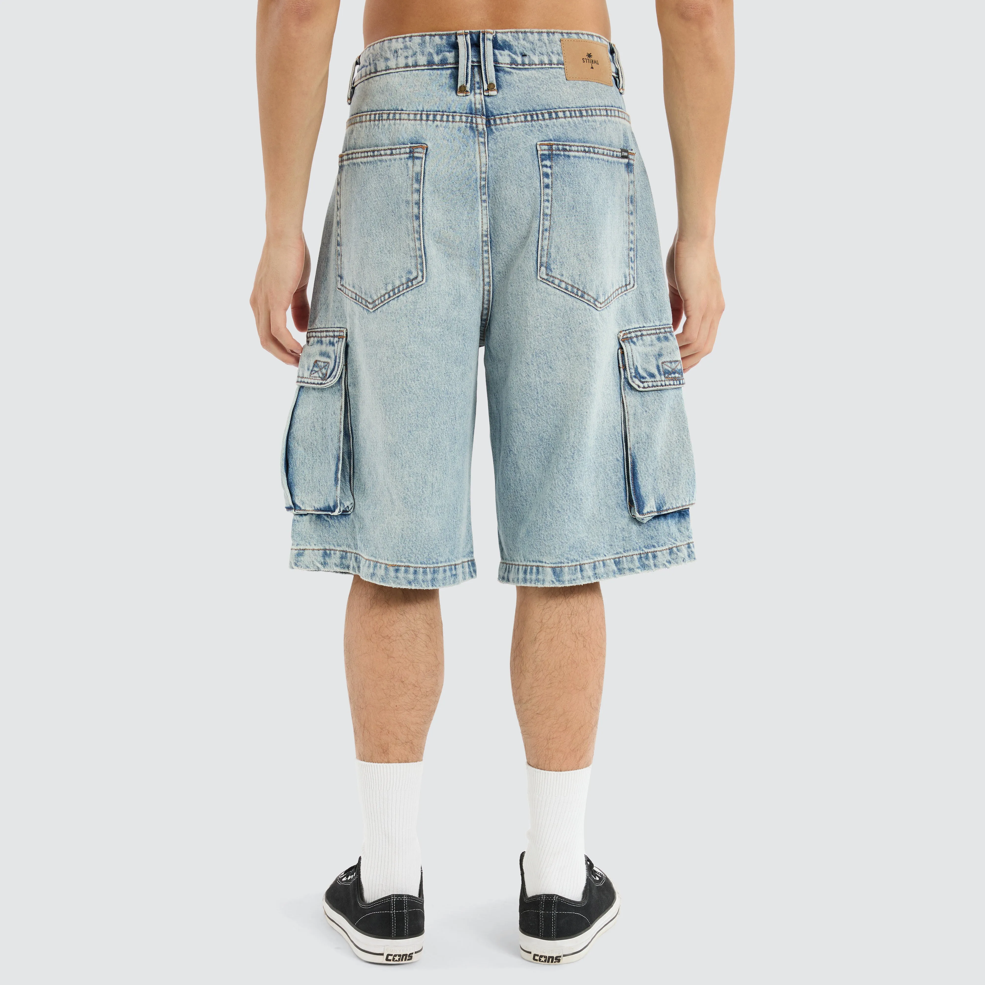 Big Slacker Denim Cargo Jorts Tainted Blue sold by Neverland product image thumbnail 2