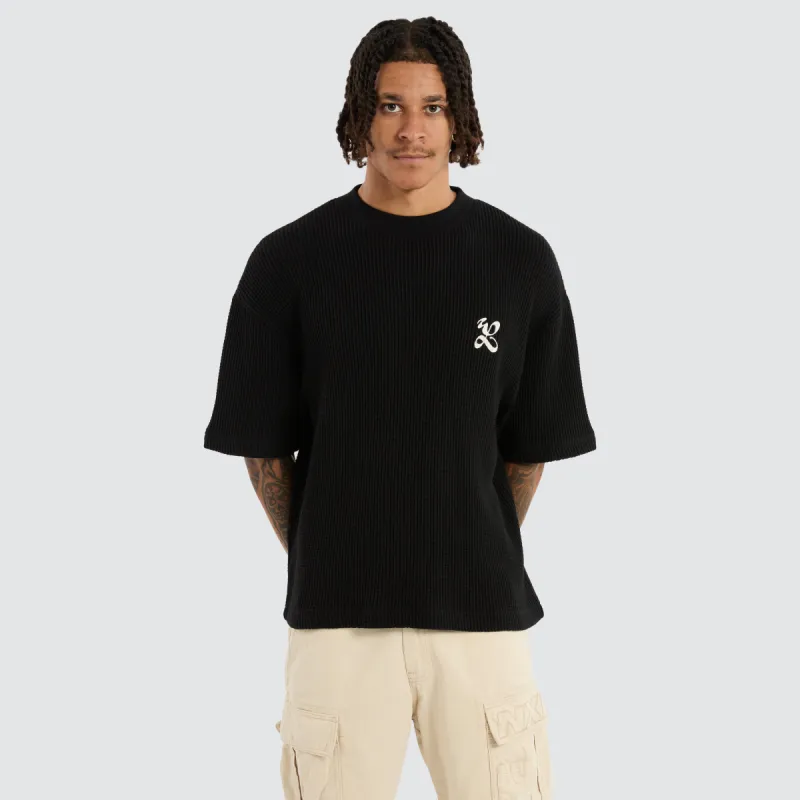 Big Waffle Street Tee Black sold by Neverland