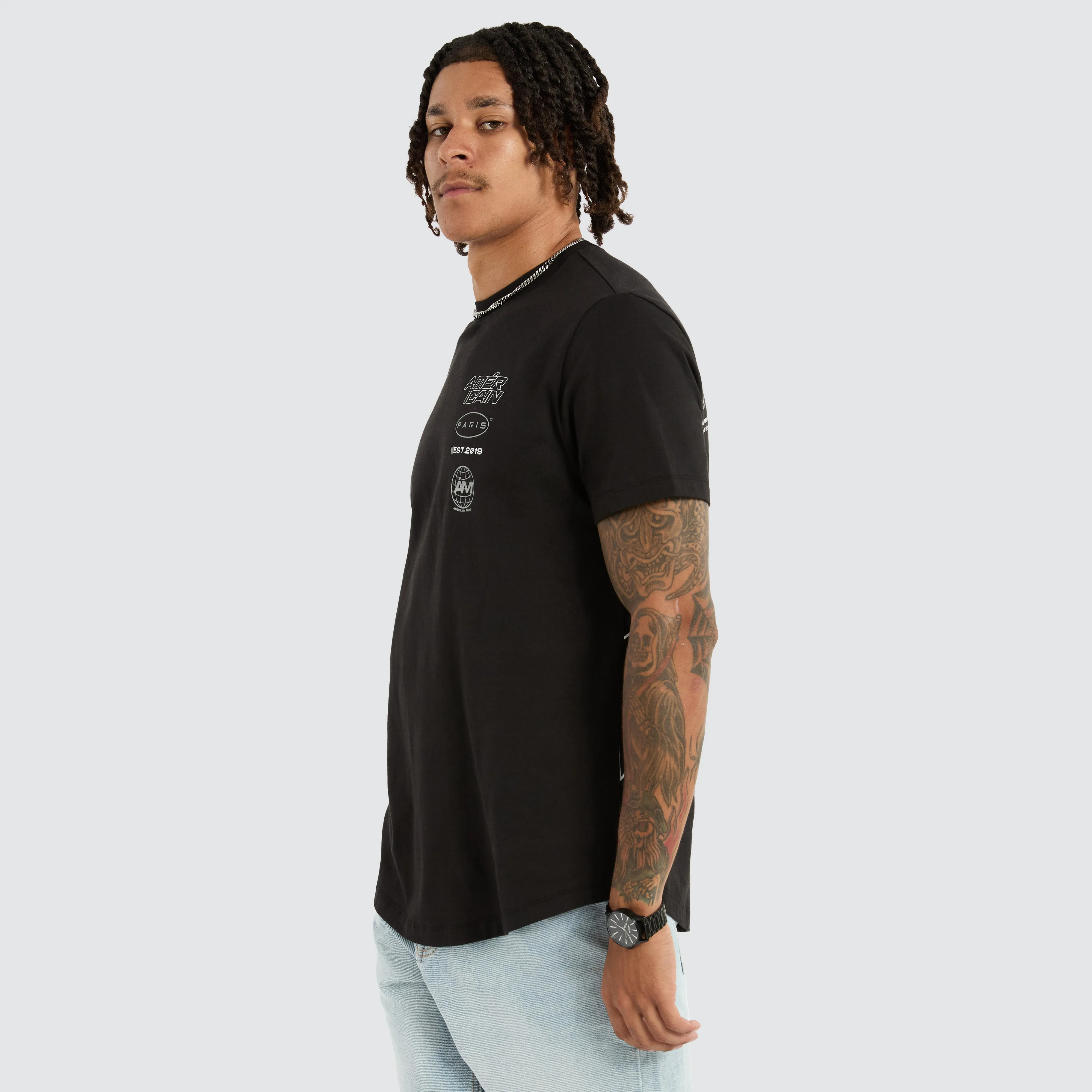 Remy Dual Curved Tee Jet Black sold by Neverland product image thumbnail 3