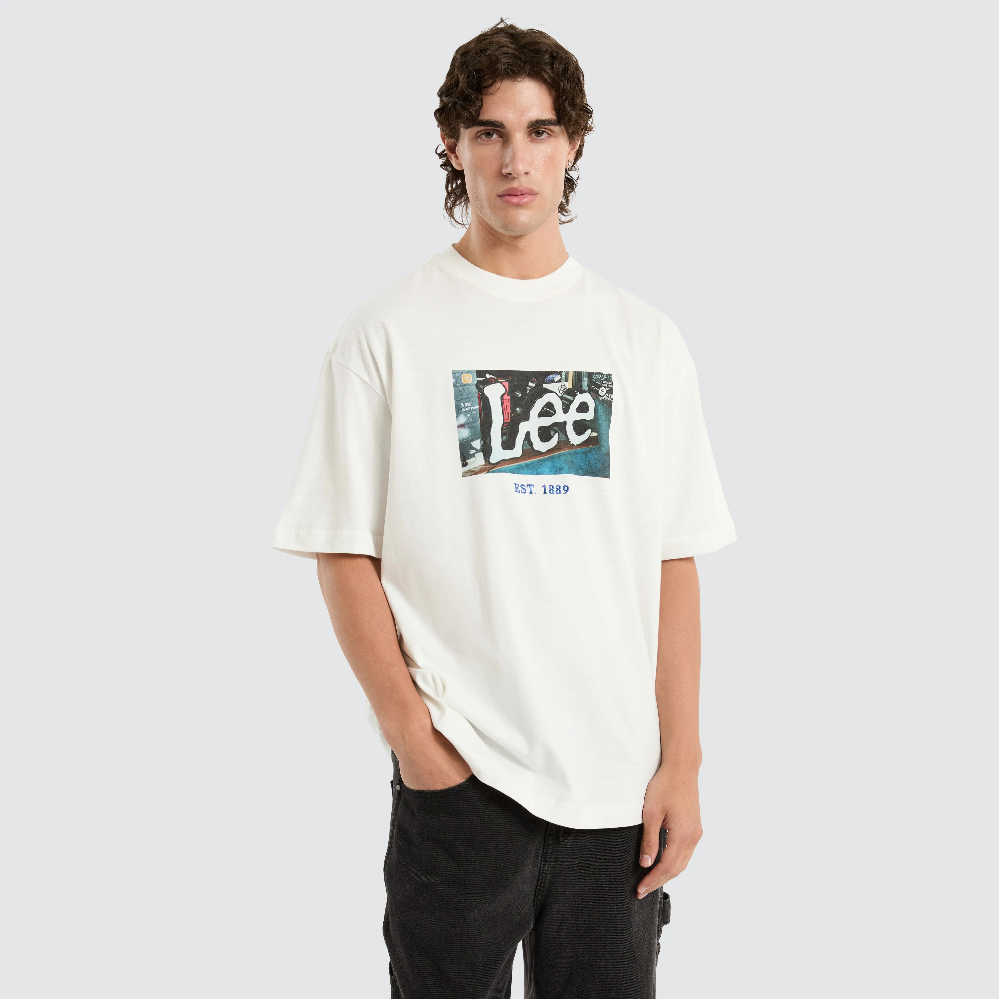 Twitch Boxed Baggy Tee in White sold by Neverland