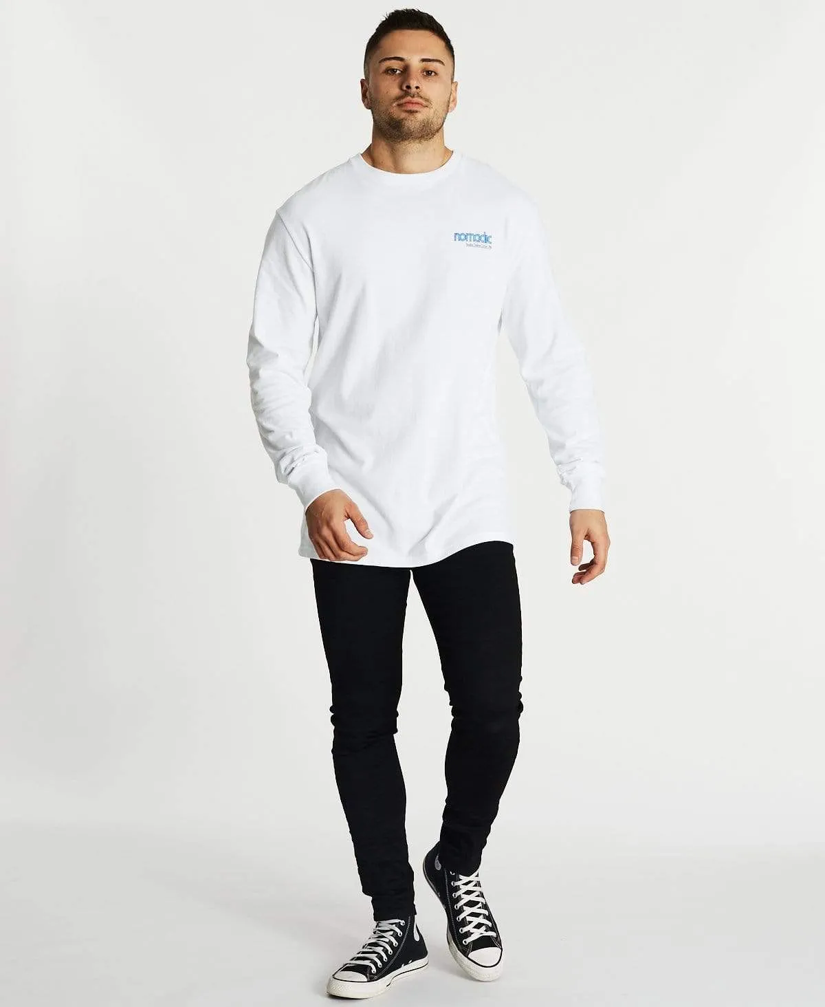 Valleys Relaxed Long Sleeve T-Shirt White sold by Neverland product image thumbnail 4