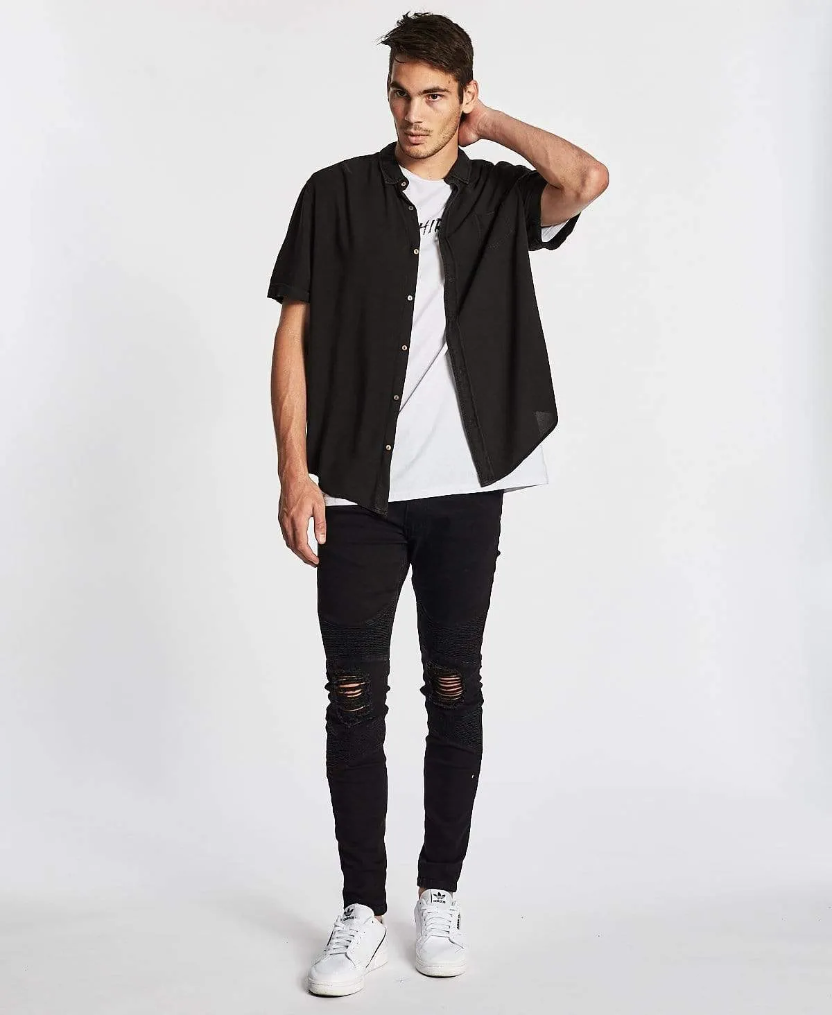 Short Sleeve Shirt Pigment Black sold by Neverland product image thumbnail 4