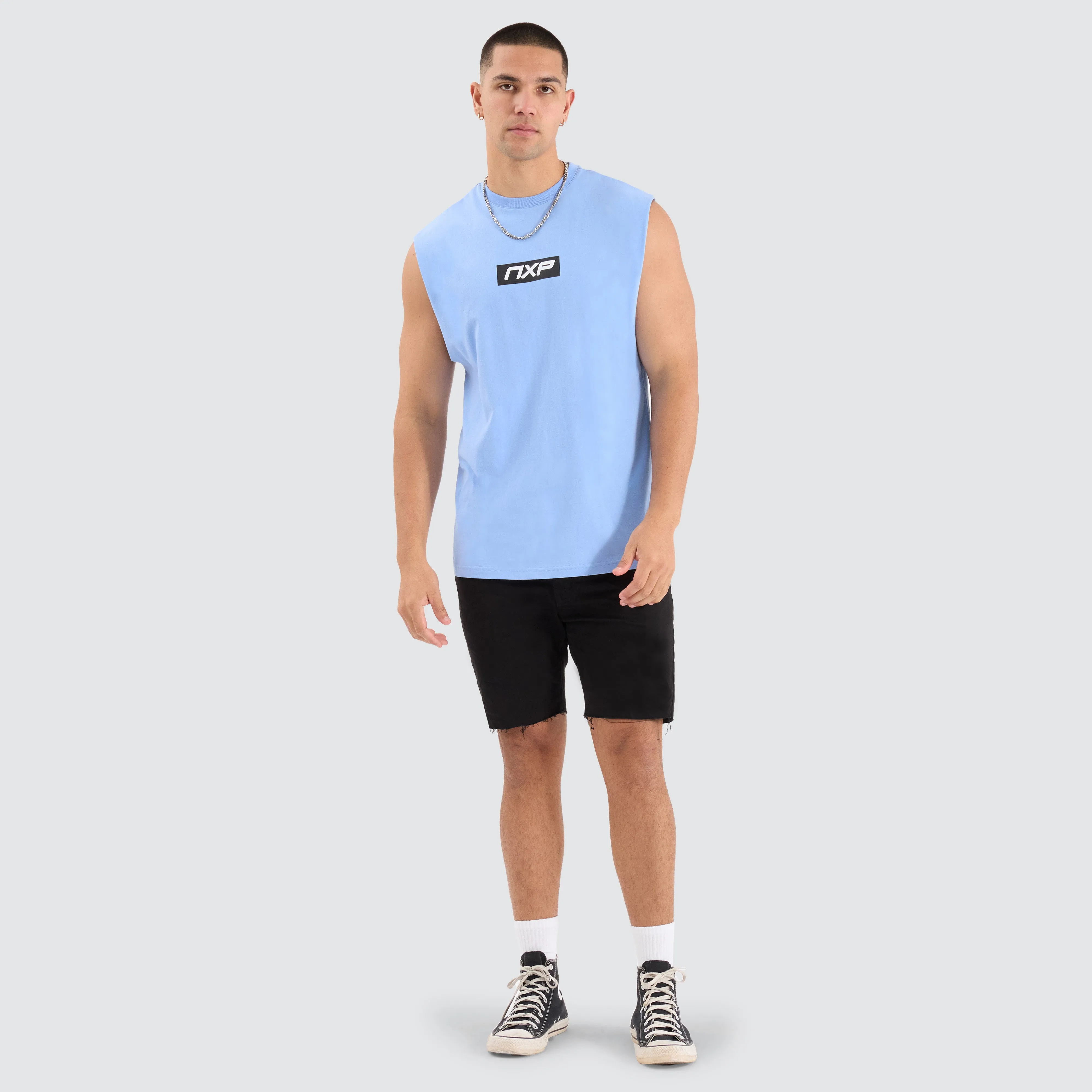 Station Scoop Back Muscle Vista Blue sold by Neverland product image thumbnail 2
