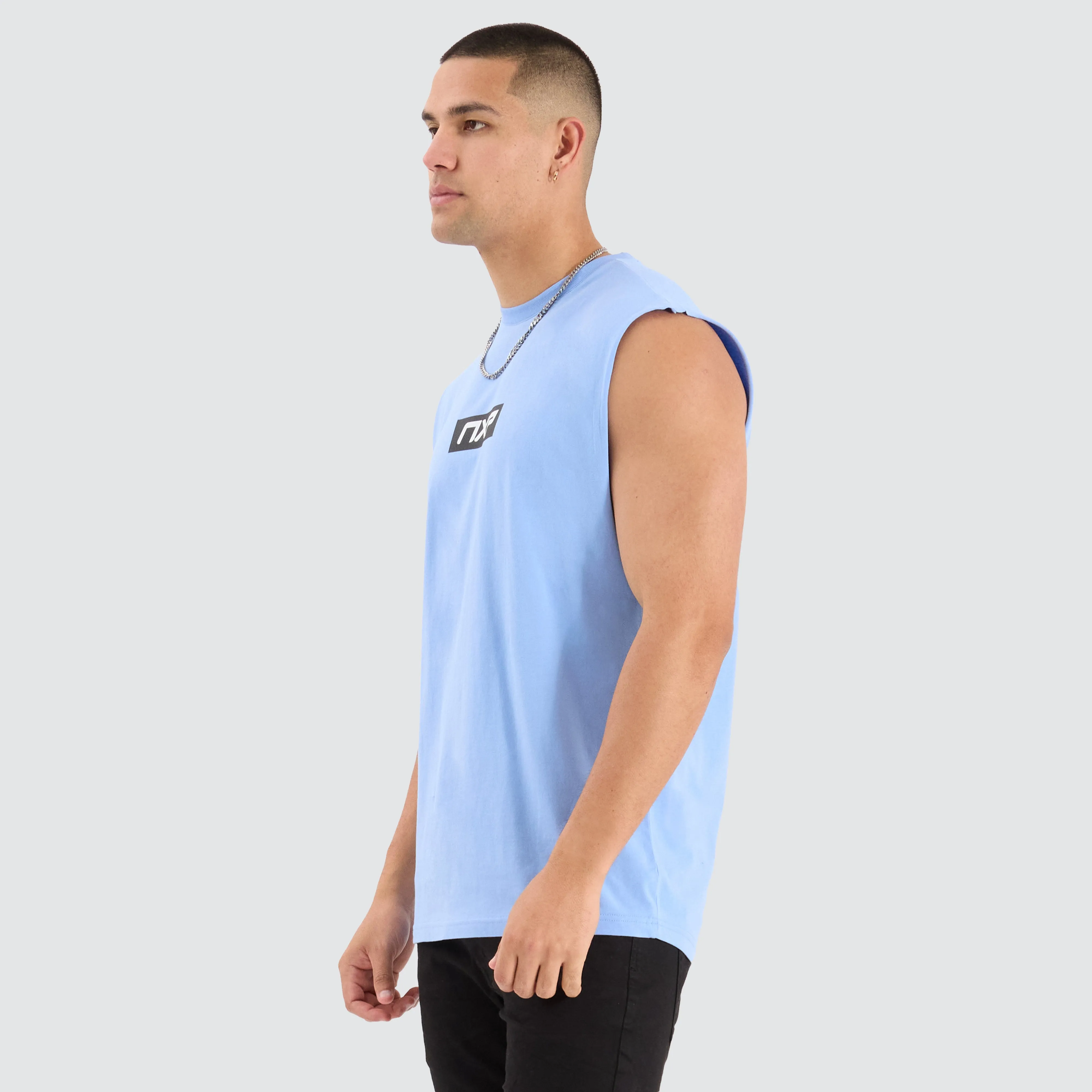 Station Scoop Back Muscle Vista Blue sold by Neverland product image thumbnail 5