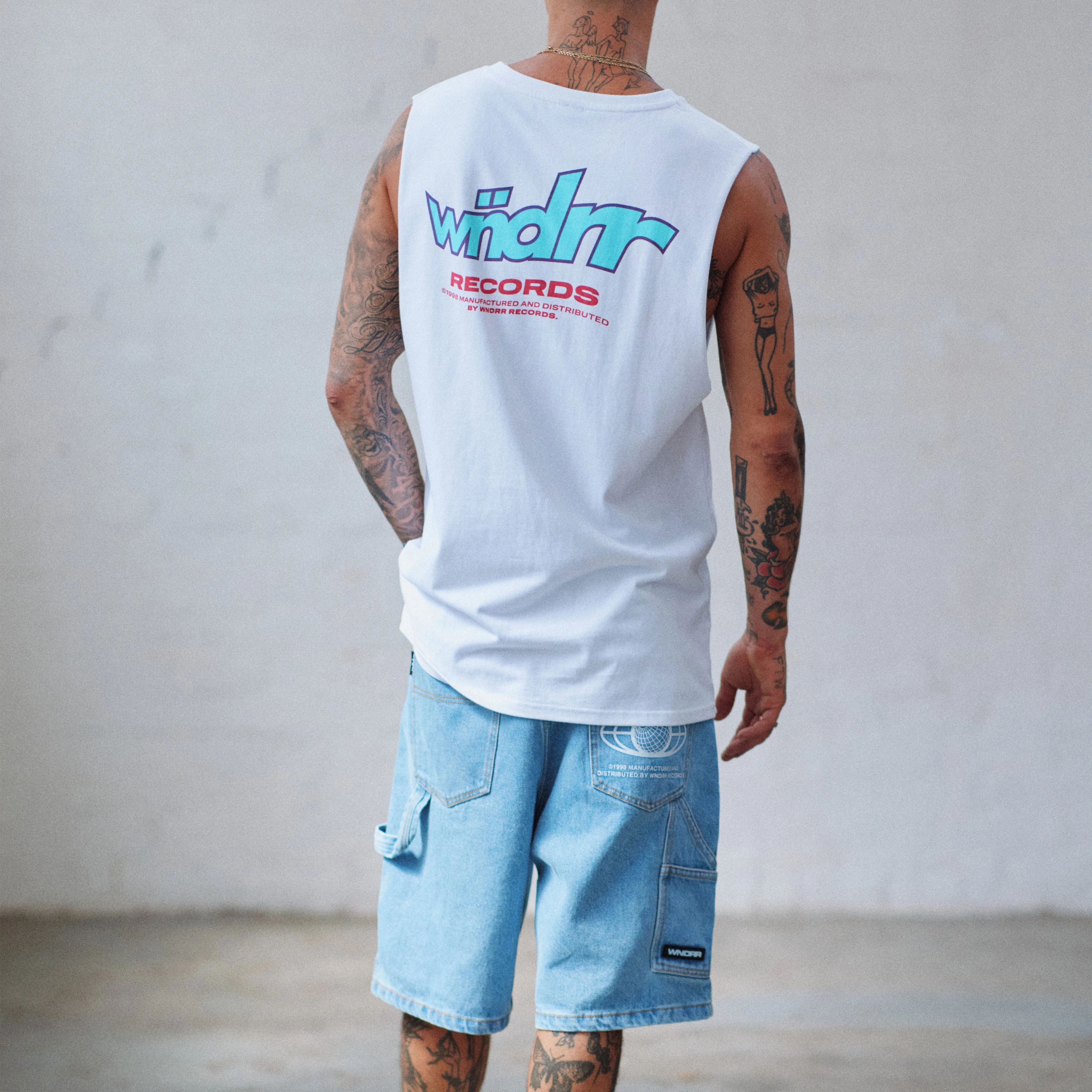 Warped Muscle Top White sold by Neverland product image thumbnail 5