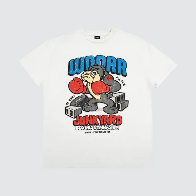 Junkyard Box Fit Tee White sold by Neverland