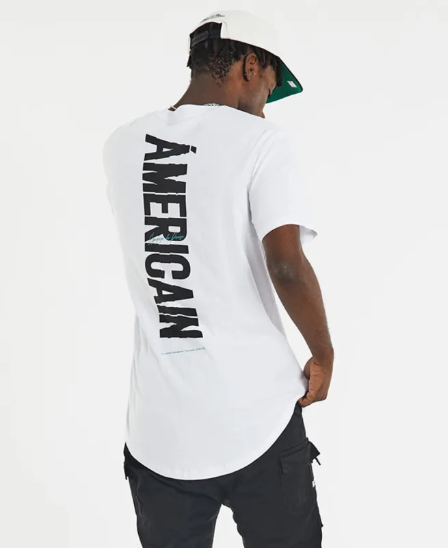 Fractured Dual Curved T-Shirt White sold by Neverland