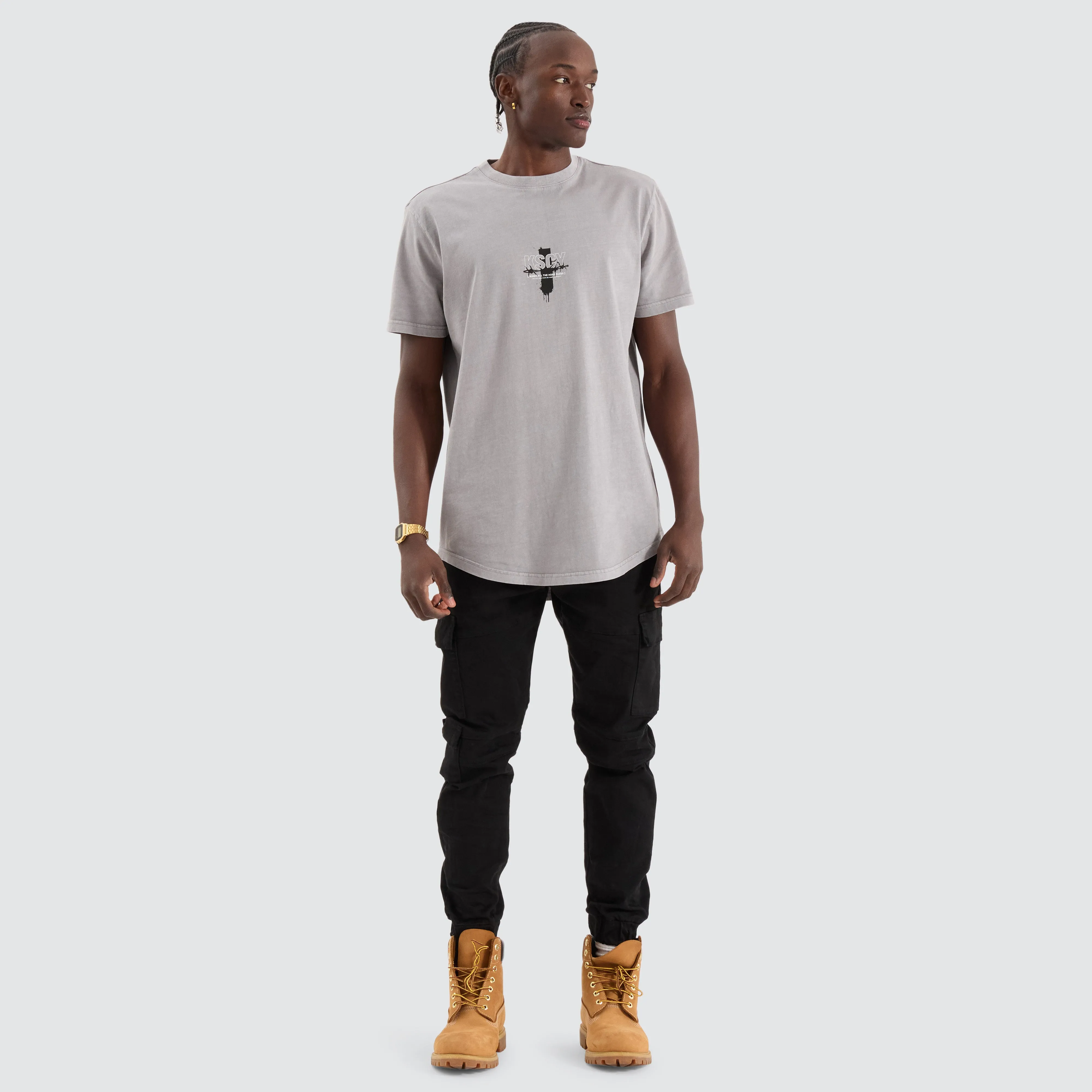 Zingify Dual Curved Tee Pigment Ultimate Grey sold by Neverland product image thumbnail 2