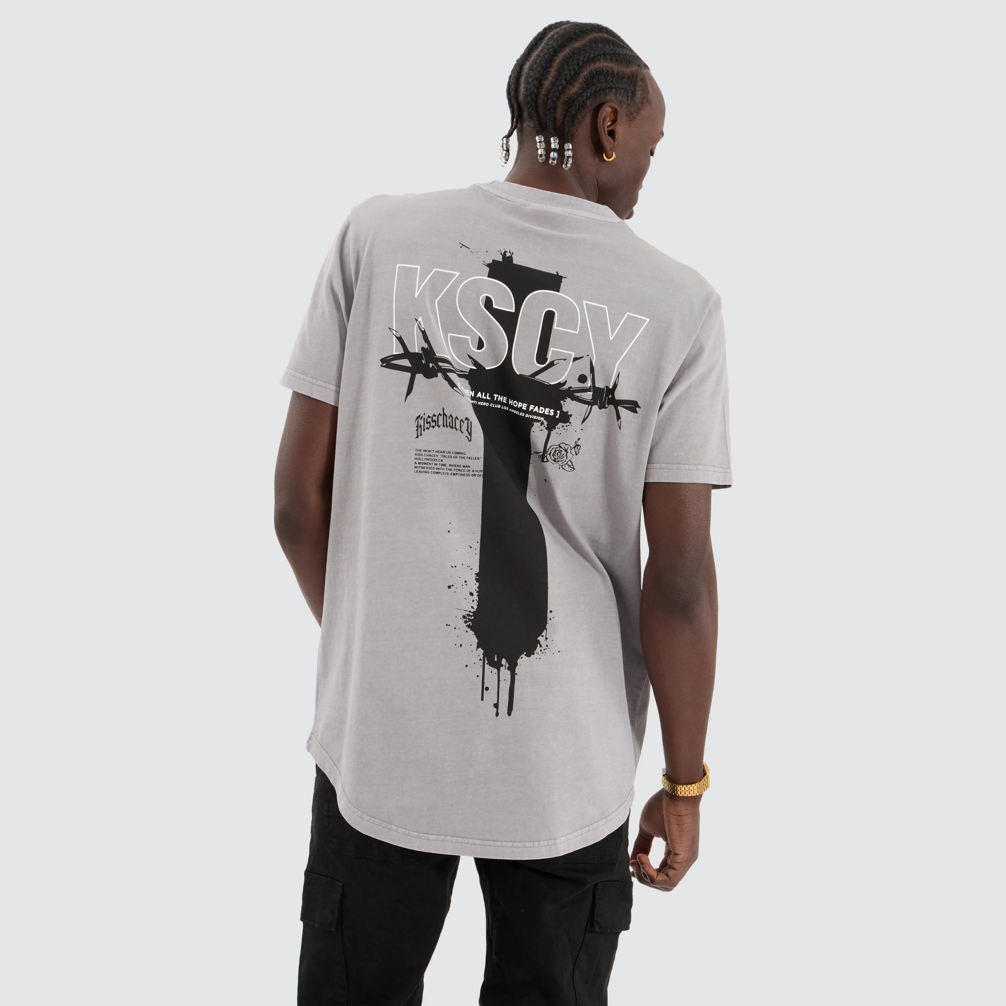 Zingify Dual Curved Tee Pigment Ultimate Grey sold by Neverland