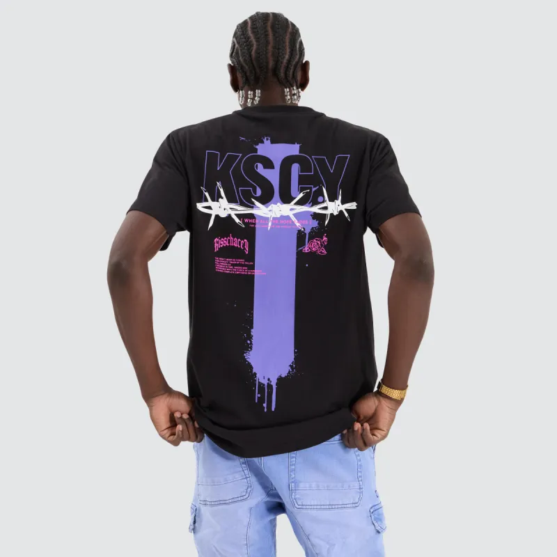 Zingify Dual Curved Tee Jet Black sold by Neverland