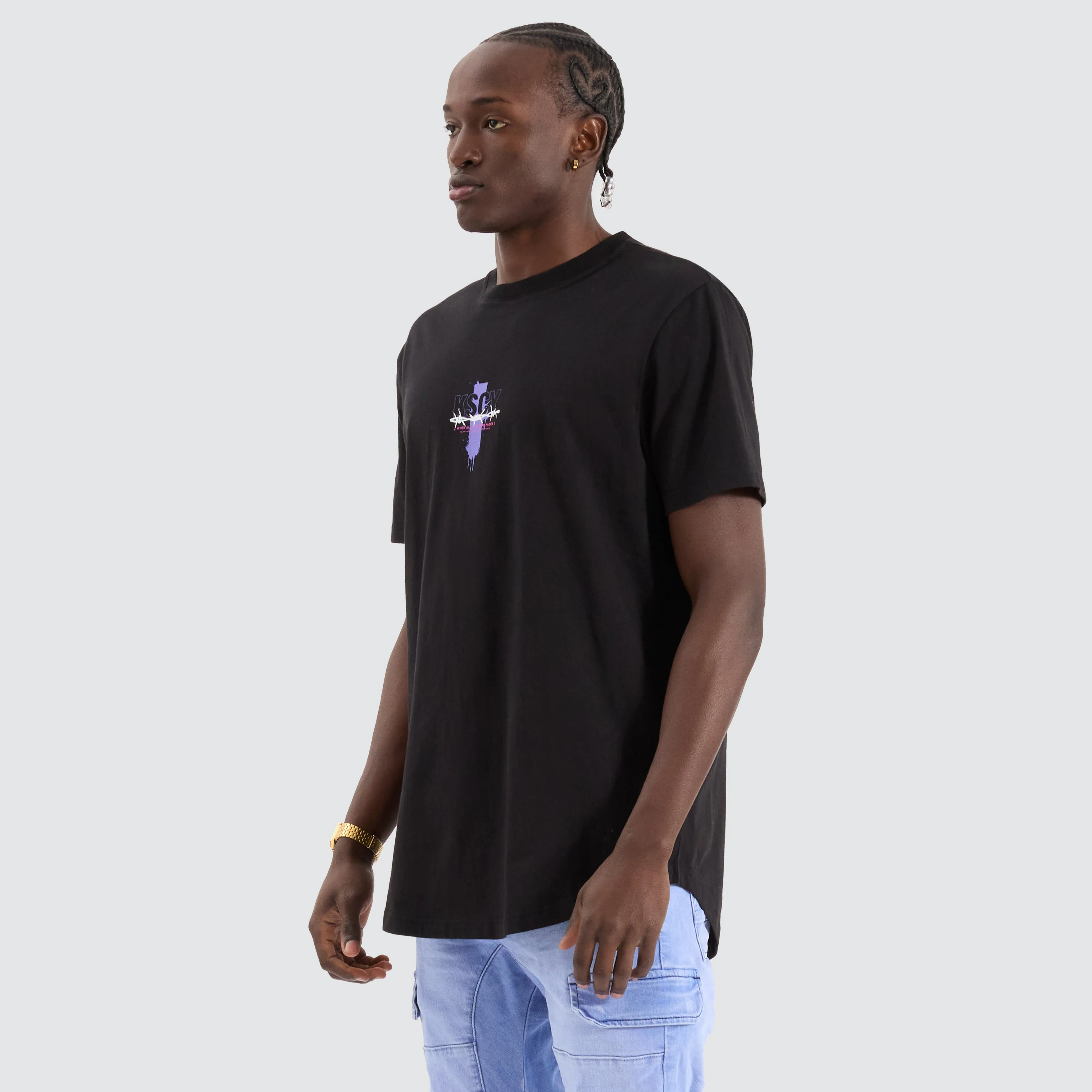 Zingify Dual Curved Tee Jet Black sold by Neverland product image thumbnail 5