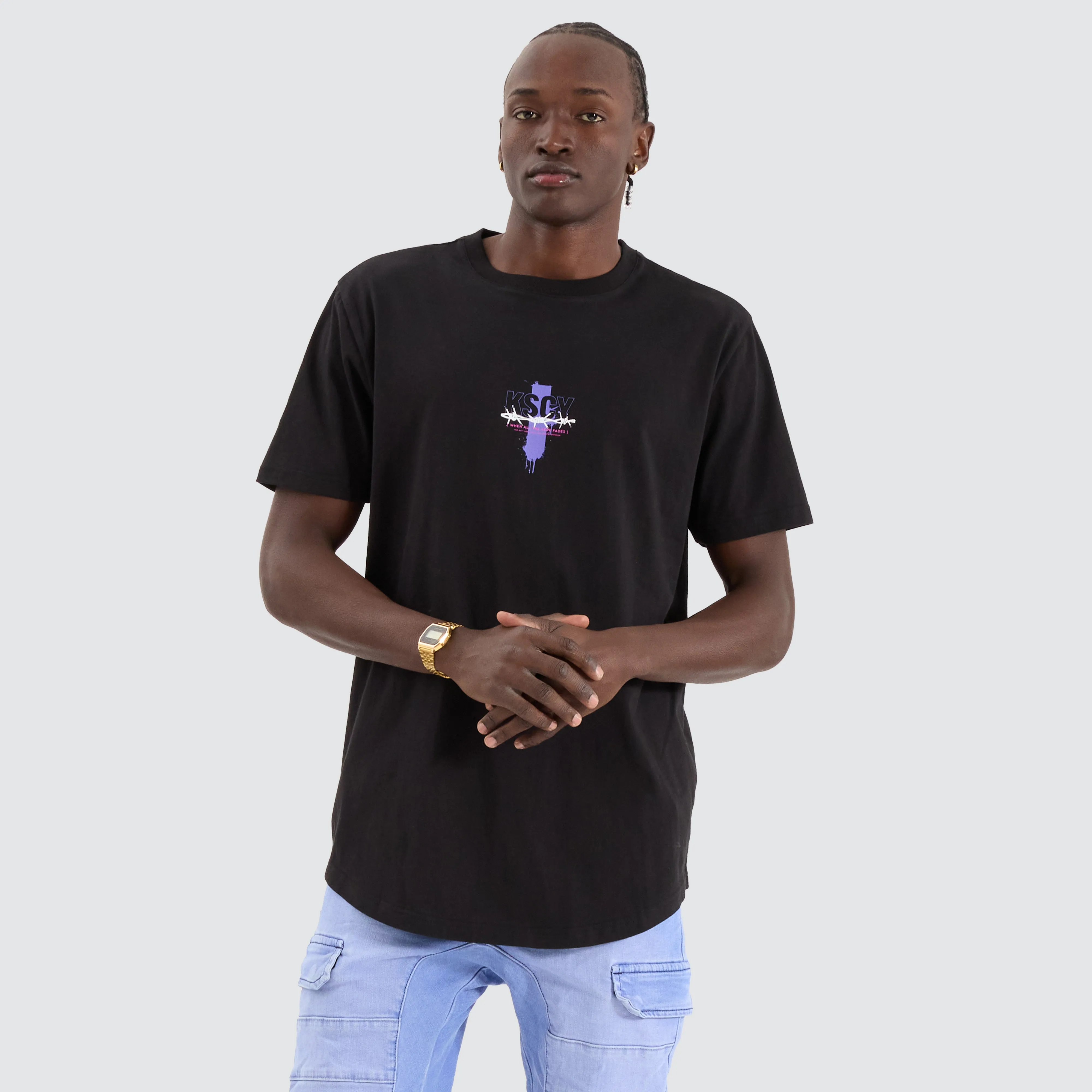 Zingify Dual Curved Tee Jet Black sold by Neverland product image thumbnail 3