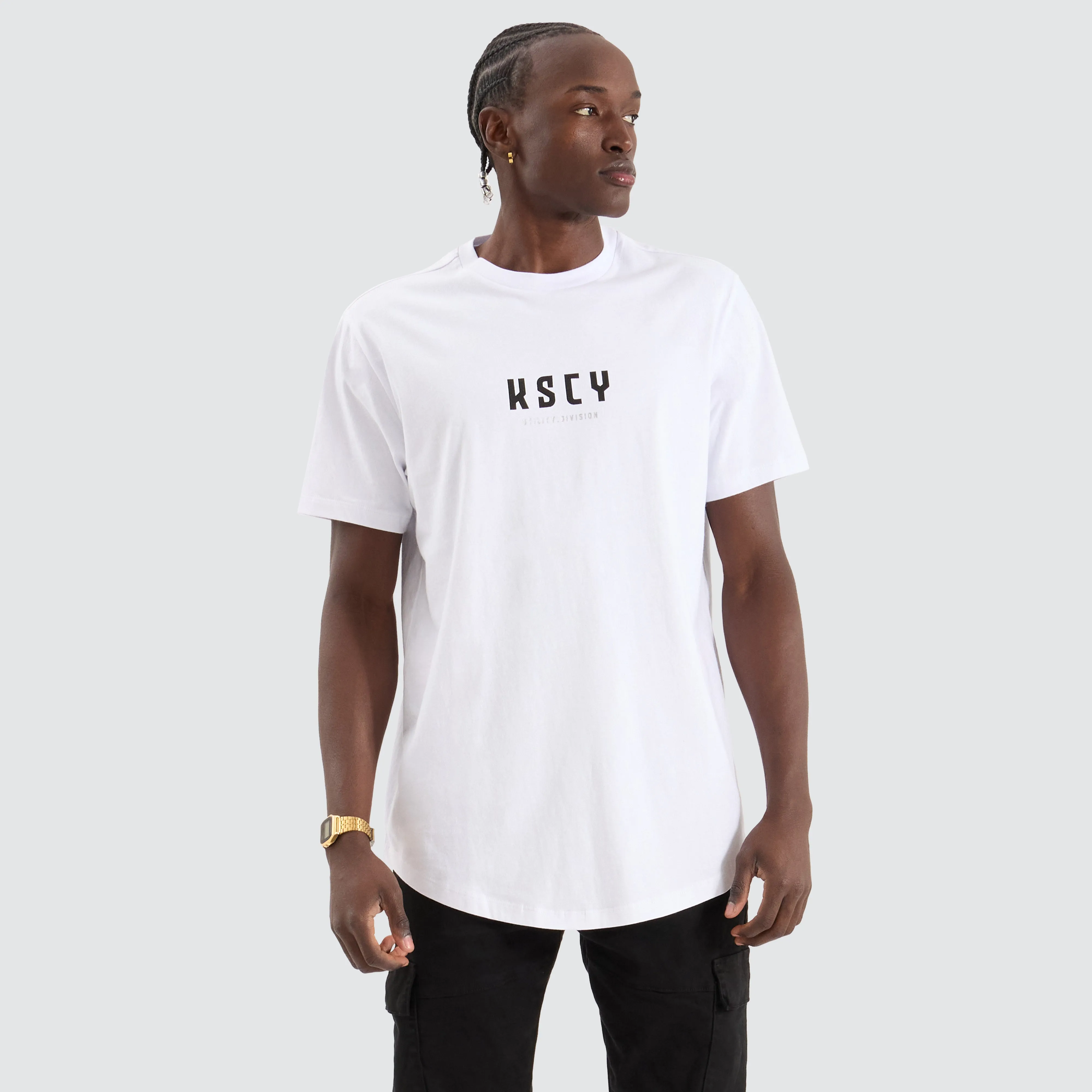 Thrillogy Dual Curved Tee Optical white sold by Neverland product image thumbnail 3
