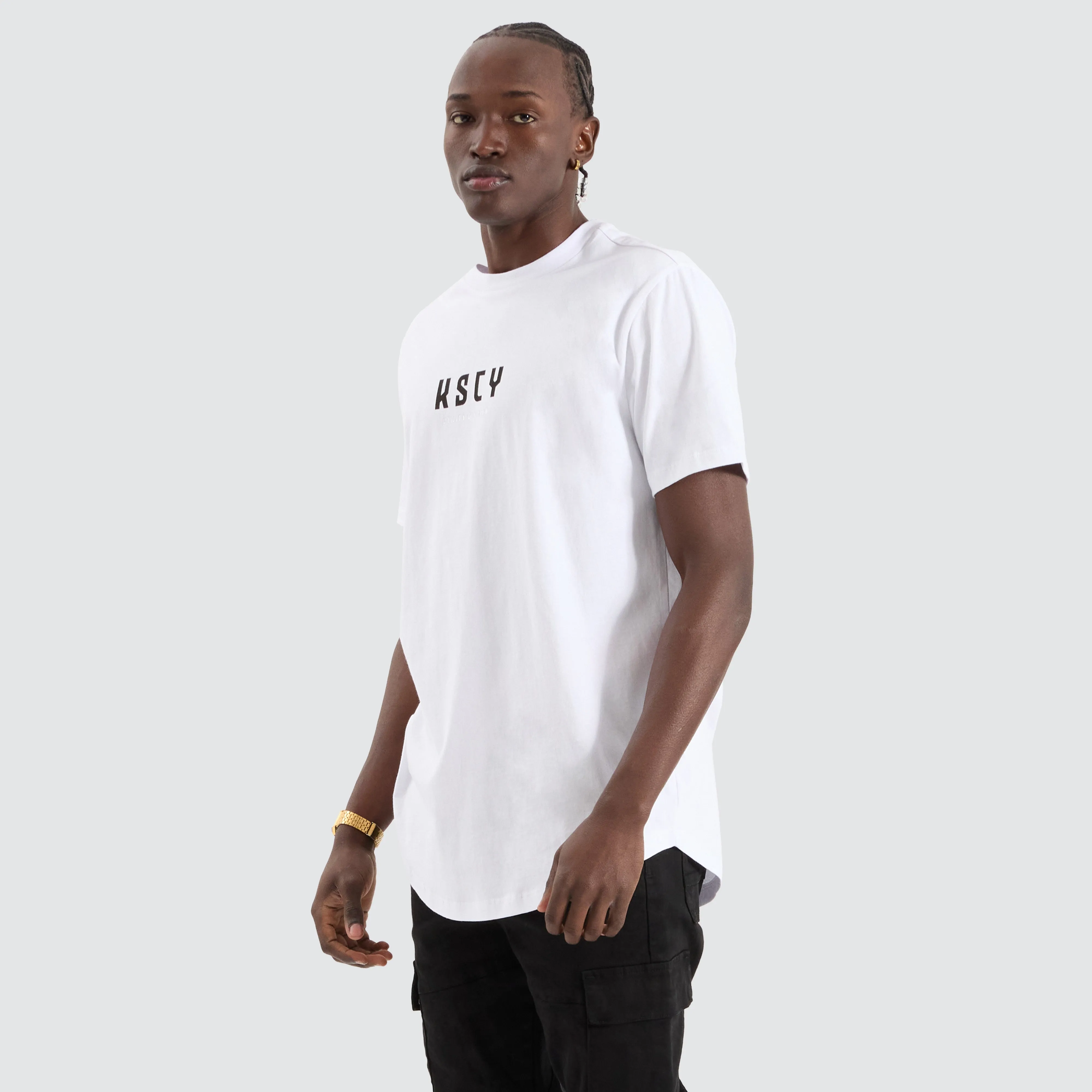 Thrillogy Dual Curved Tee Optical white sold by Neverland product image thumbnail 4