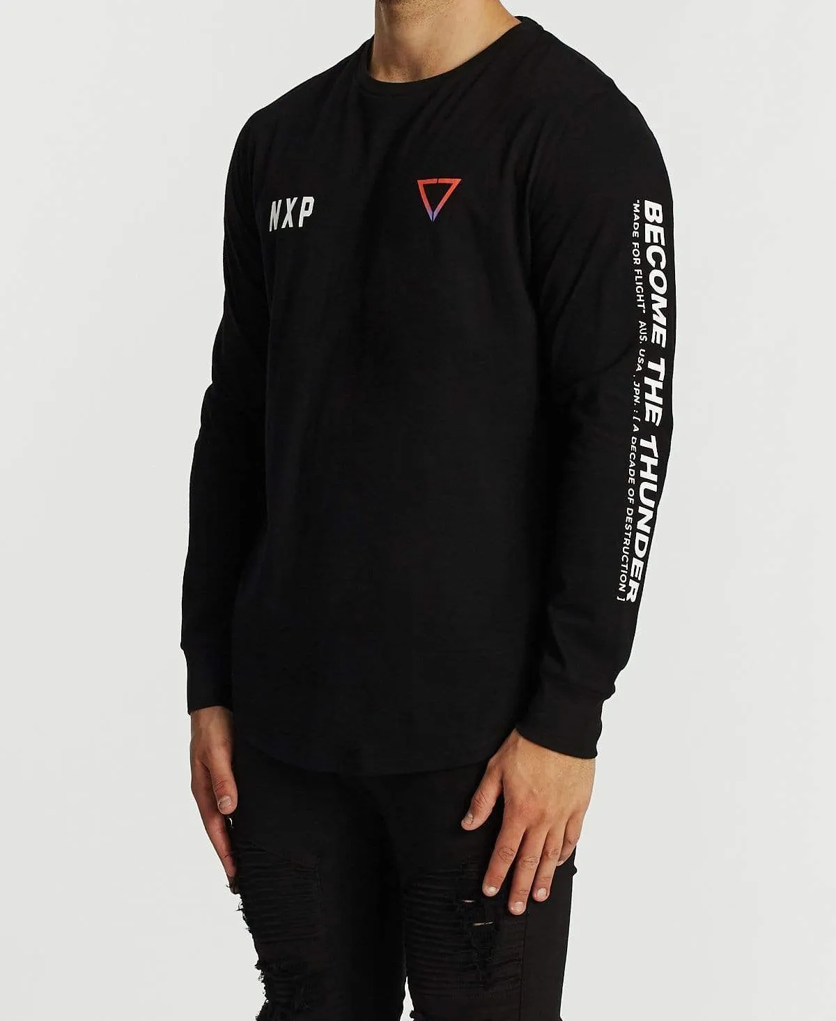 Grand Finale Cape Back Long Sleeve T-Shirt Jet Black sold by Neverland product image thumbnail 3