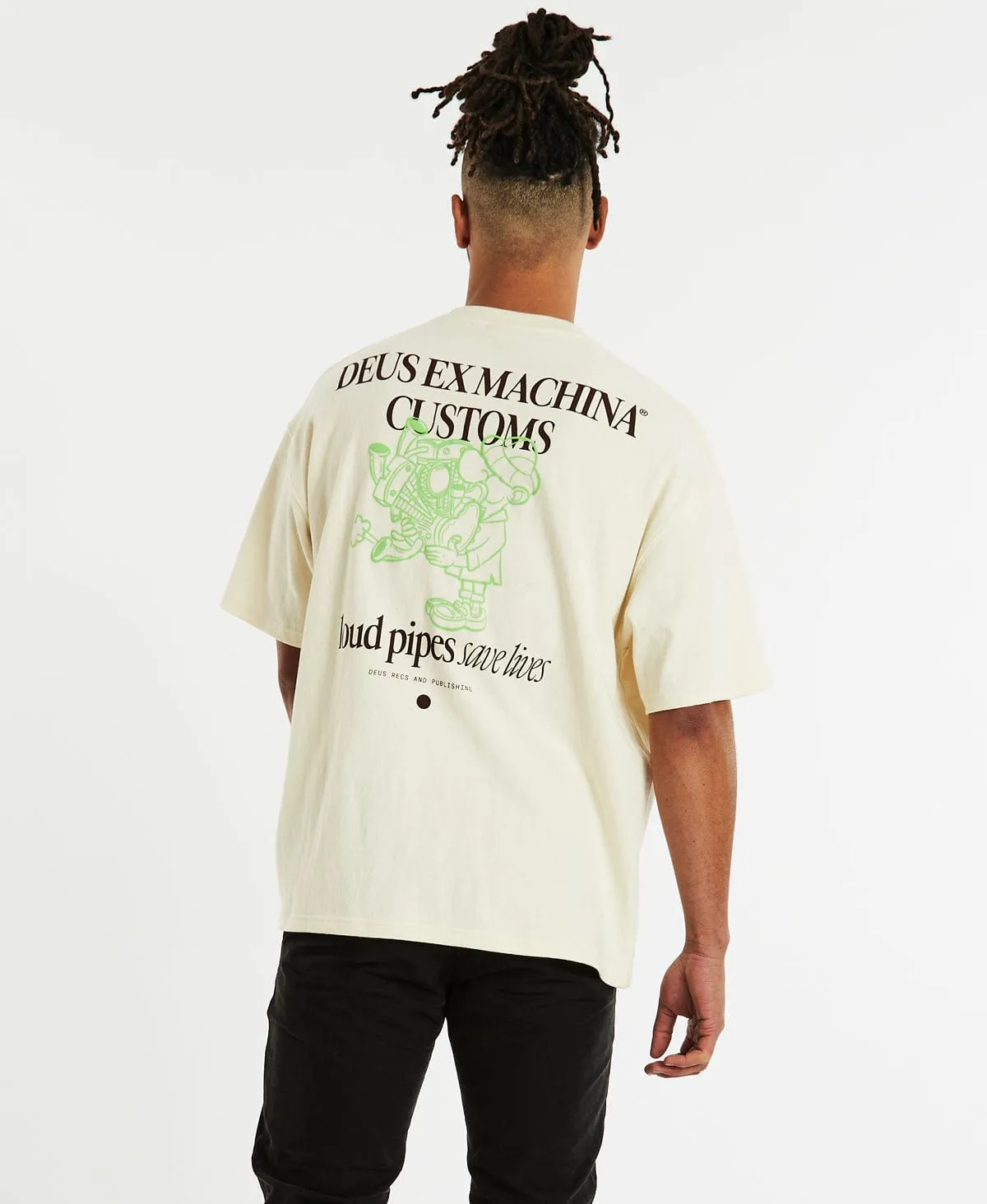 Pipes T-Shirt Dirty White sold by Neverland