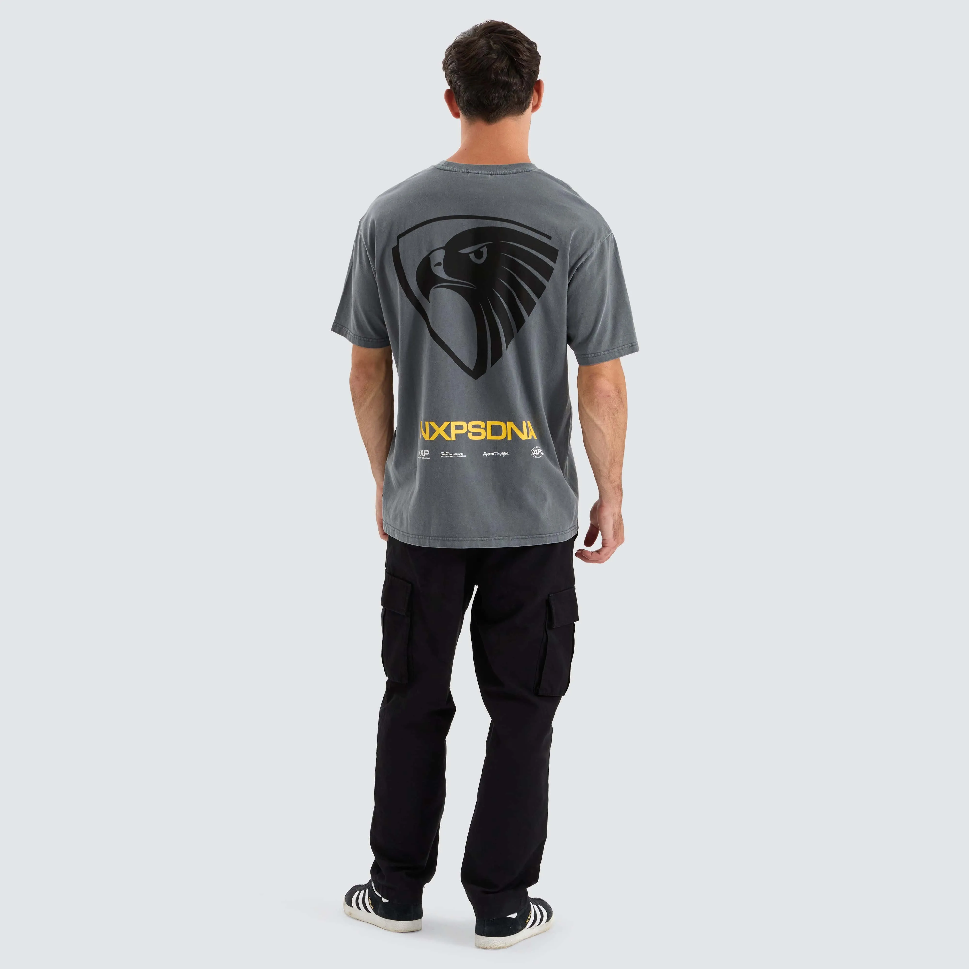 Hawthorn Hawks AFL Box Fit Tee Pigment Charcoal sold by Neverland product image thumbnail 5