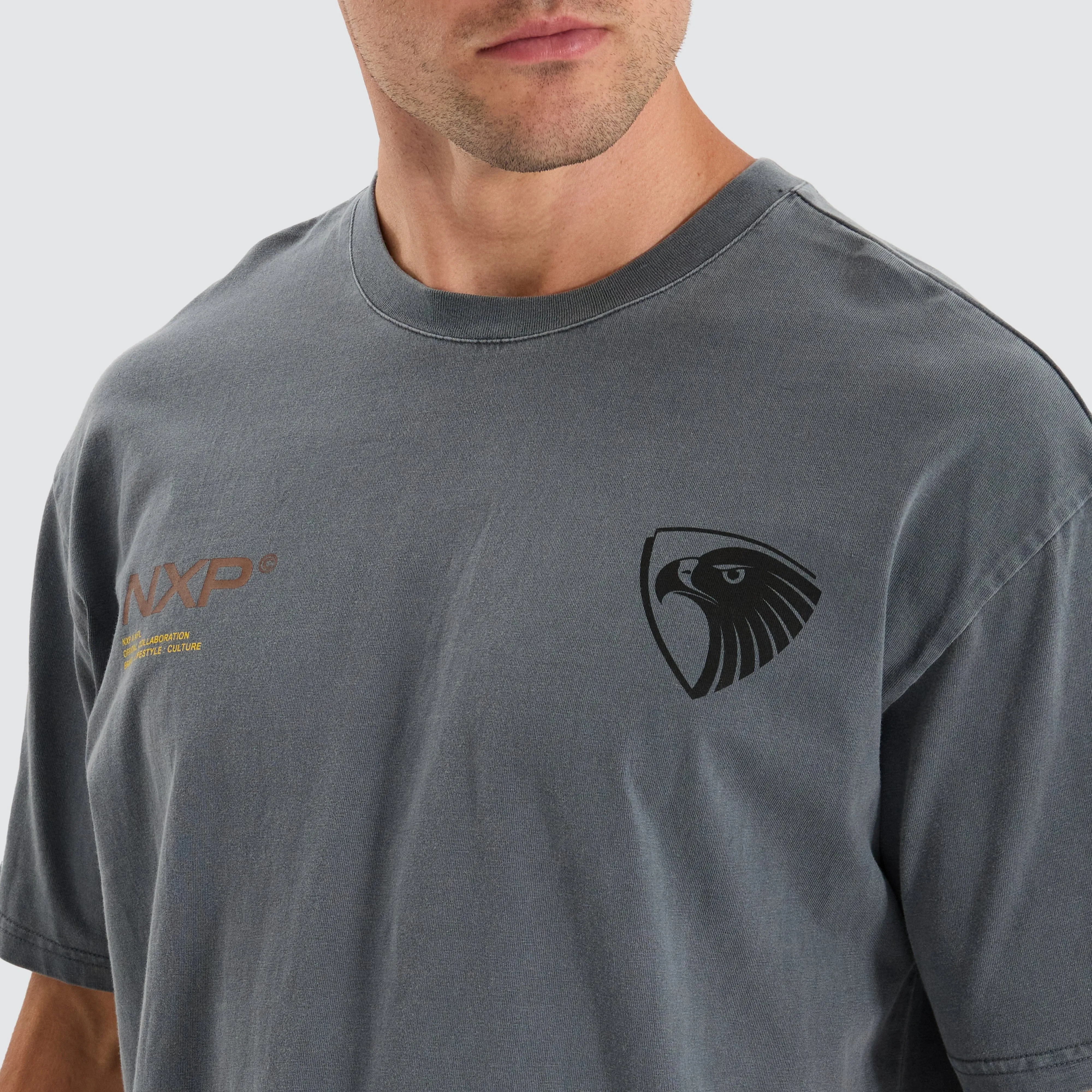 Hawthorn Hawks AFL Box Fit Tee Pigment Charcoal sold by Neverland product image thumbnail 3