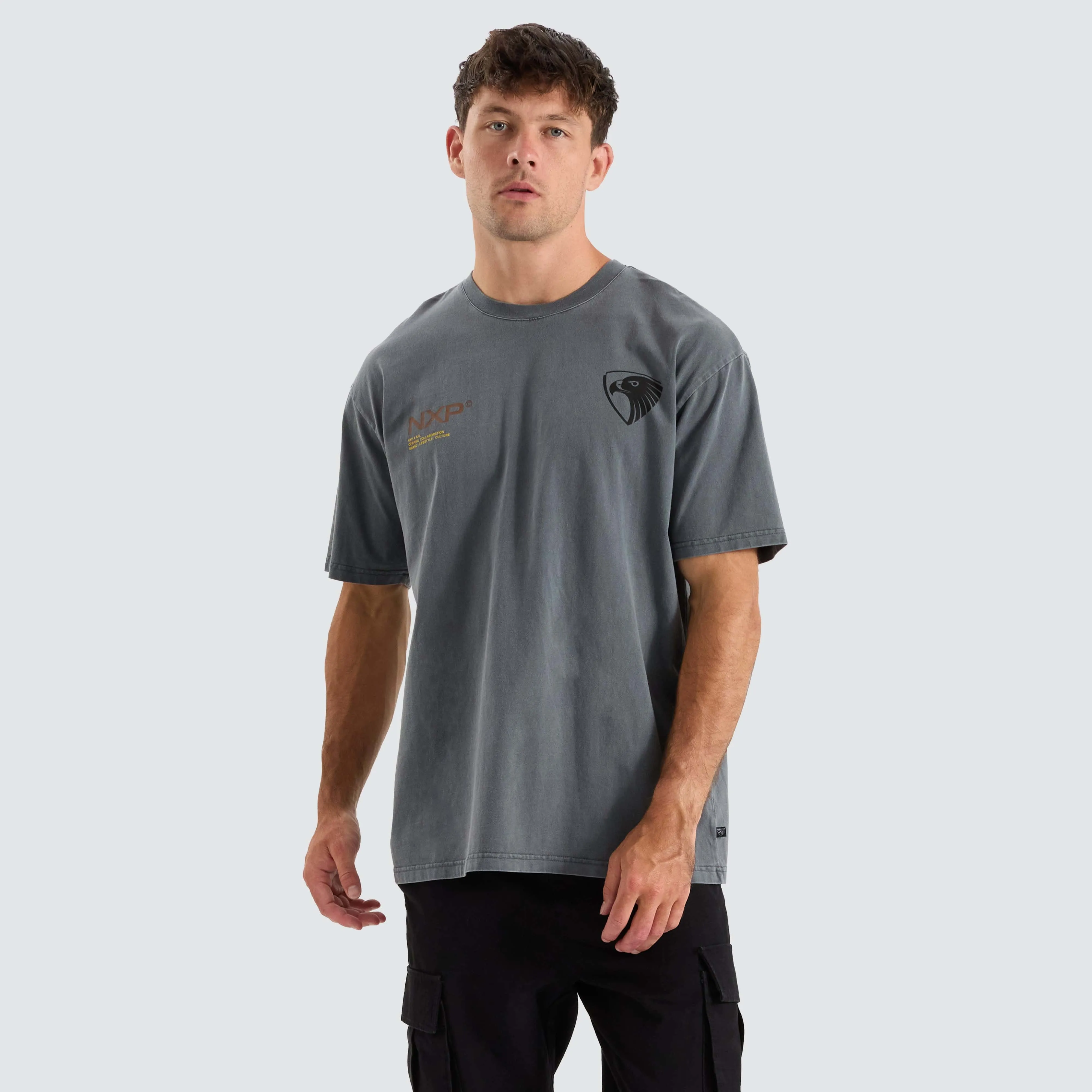 Hawthorn Hawks AFL Box Fit Tee Pigment Charcoal sold by Neverland product image thumbnail 2