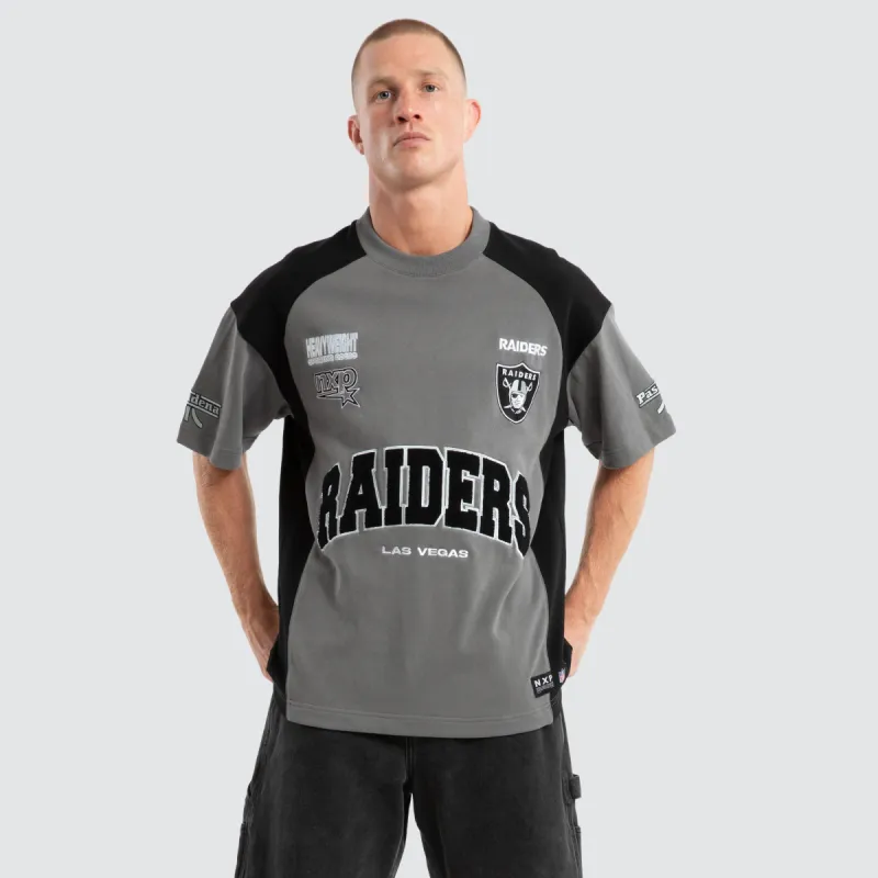 Las Vegas Raiders Catch Loopback Tee Silver/Black sold by Neverland