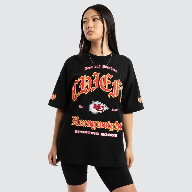 Kansas City Chiefs Coach Loopback Tee Jet Black sold by Neverland