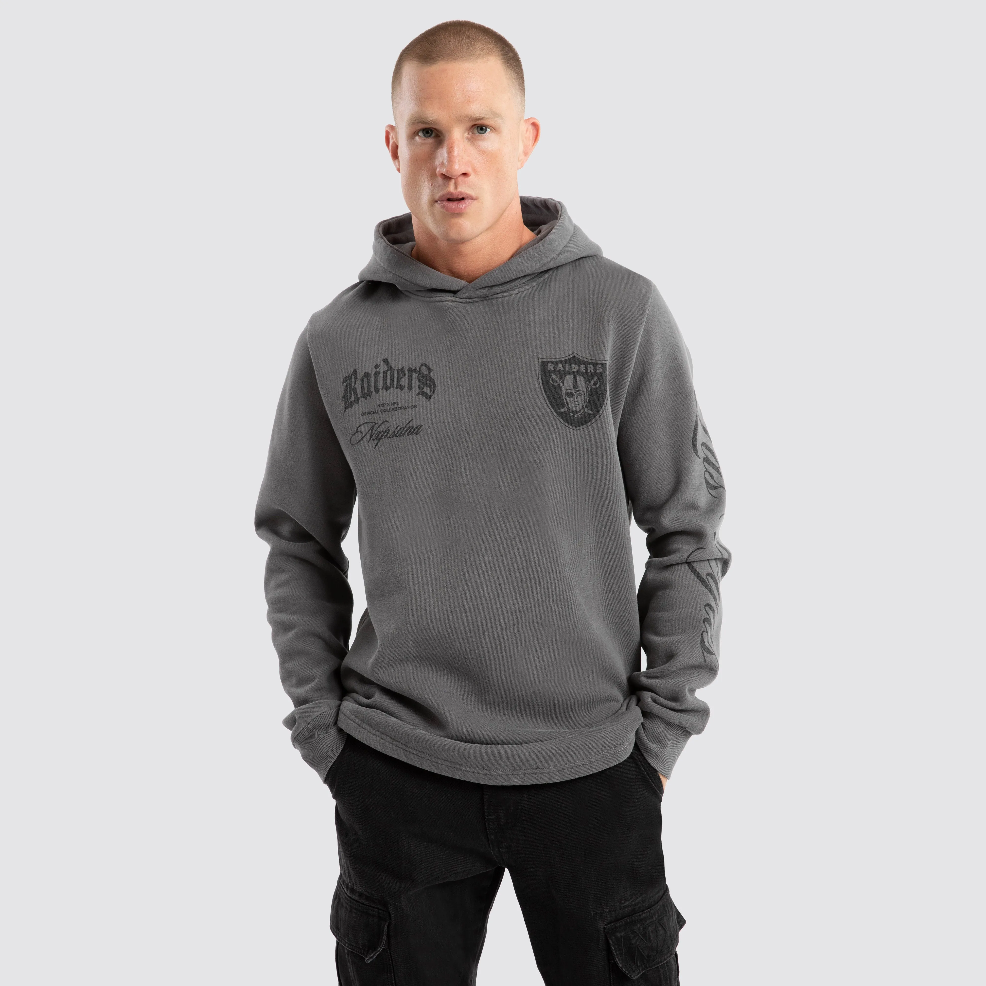 Las Vegas Raiders Defence Dual Curved Hoodie Pigment Charcoal sold by Neverland product image thumbnail 2