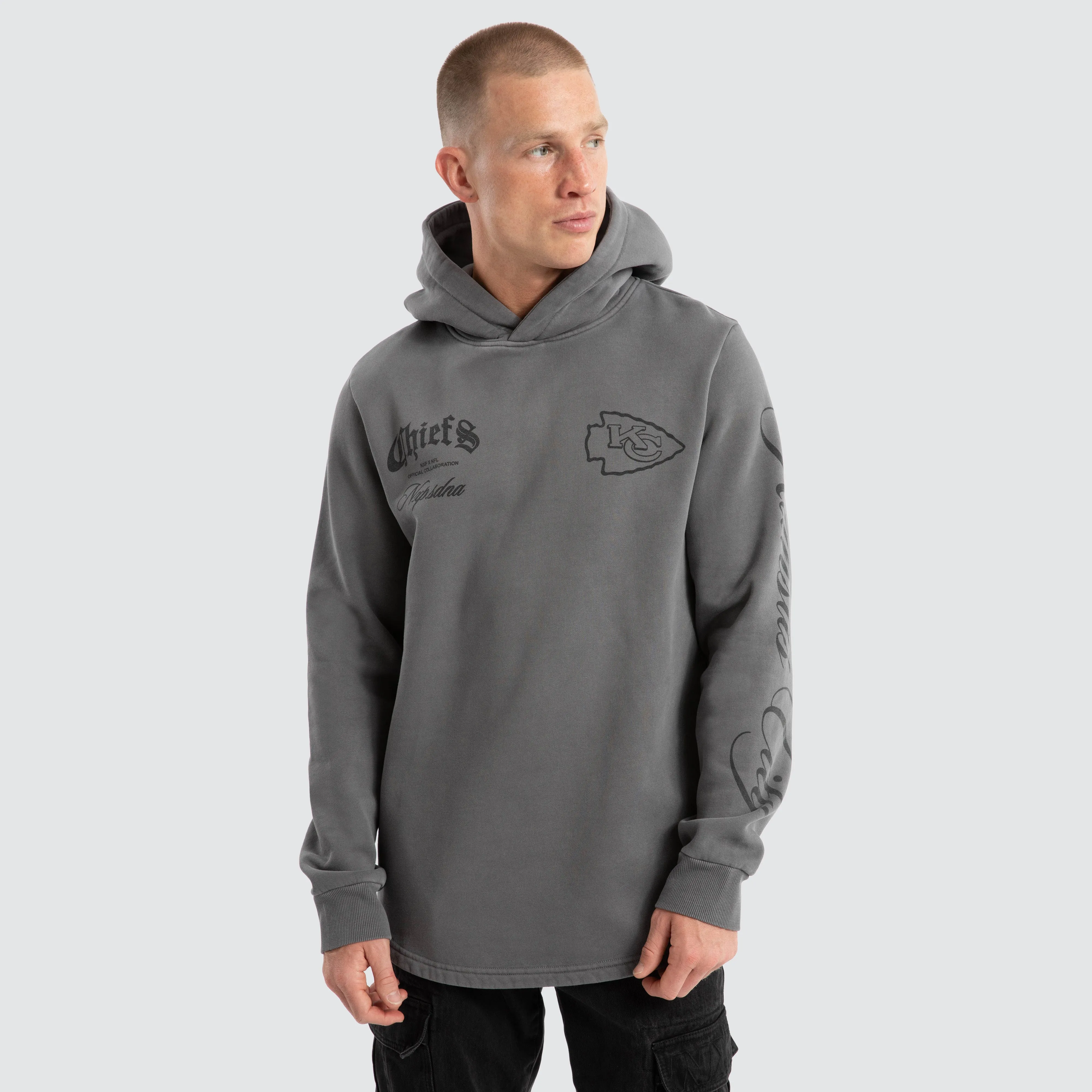 Kansas City Chiefs Defence Dual Curved Hoodie Pigment Charcoal sold by Neverland product image thumbnail 3