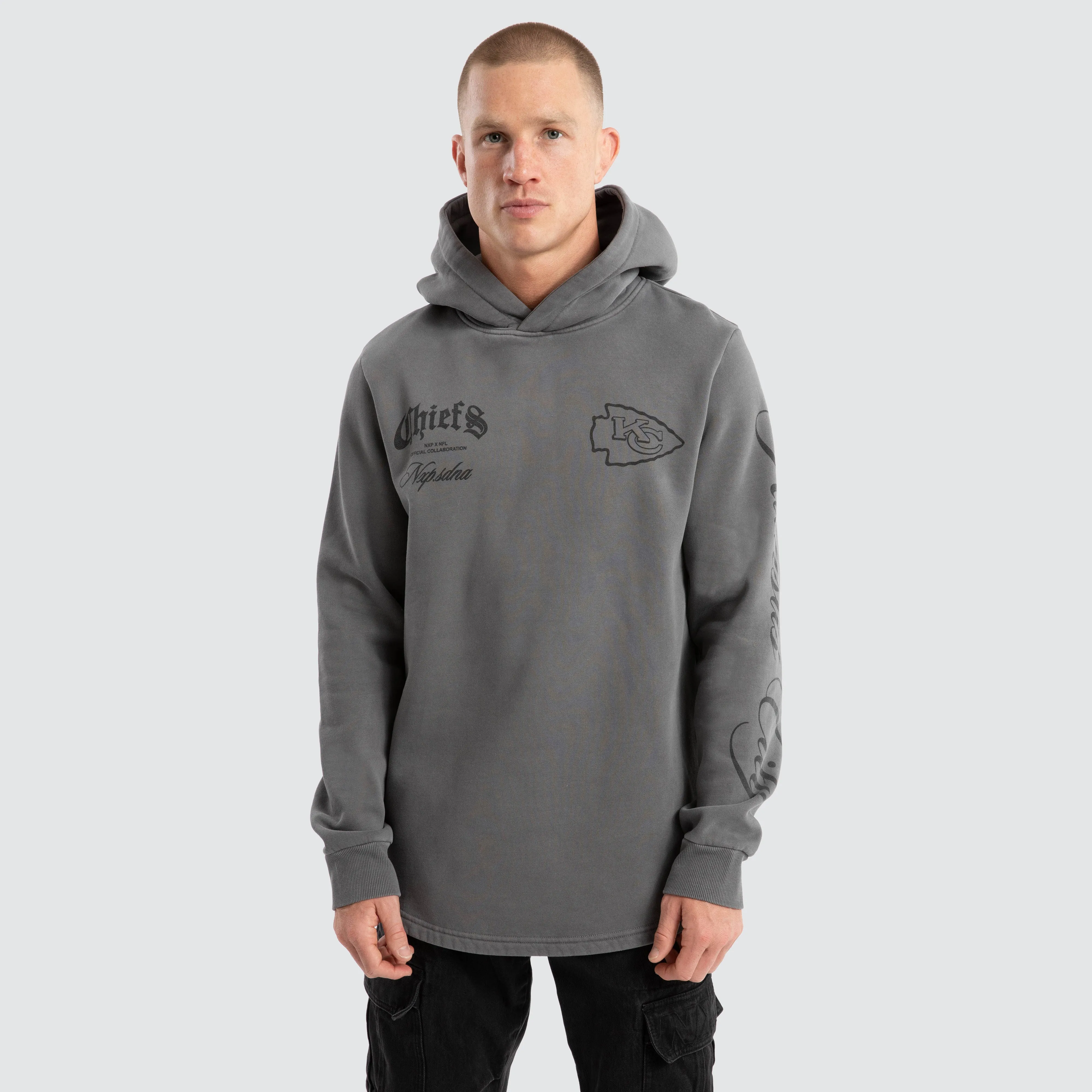 Kansas City Chiefs Defence Dual Curved Hoodie Pigment Charcoal sold by Neverland product image thumbnail 5