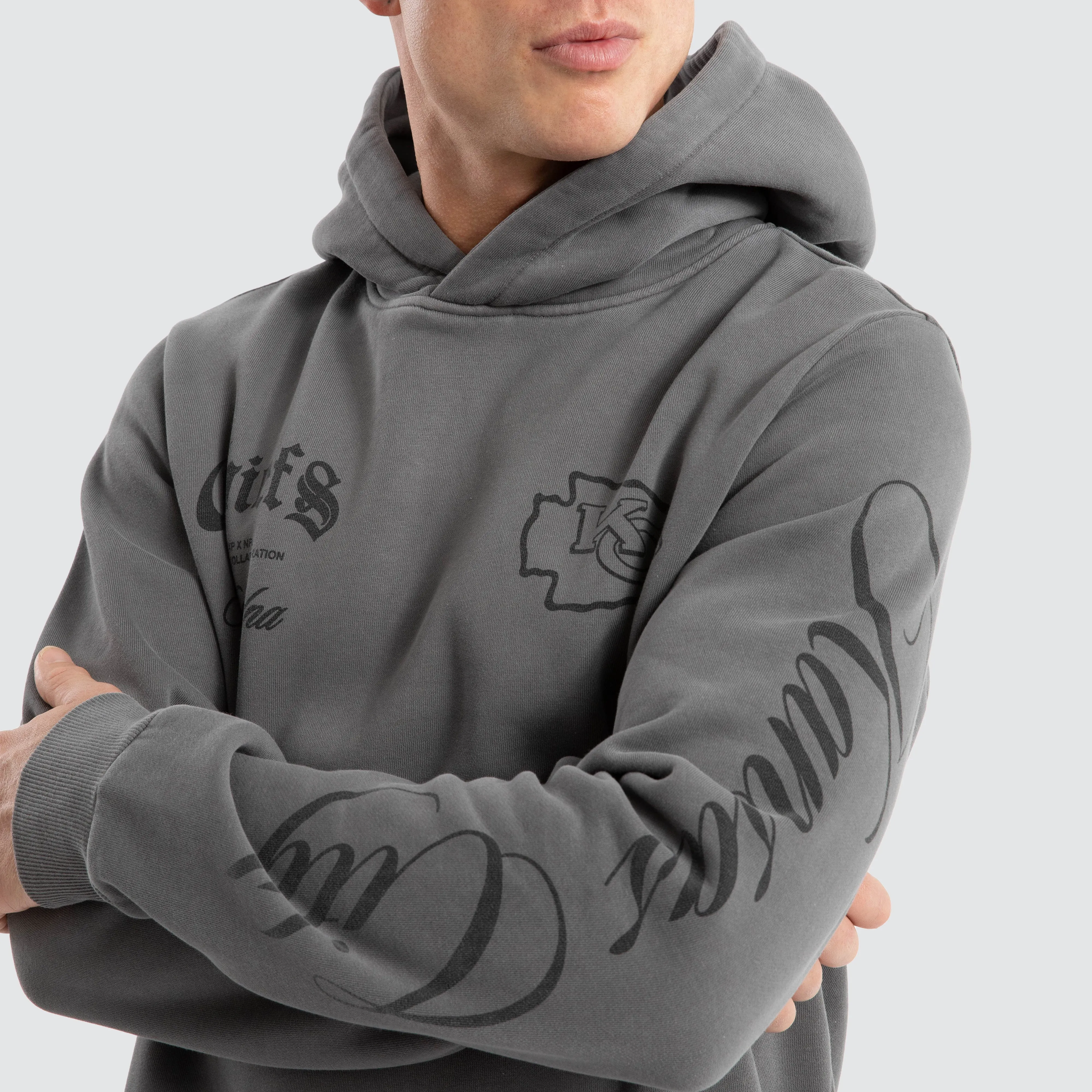 Kansas City Chiefs Defence Dual Curved Hoodie Pigment Charcoal sold by Neverland product image thumbnail 4