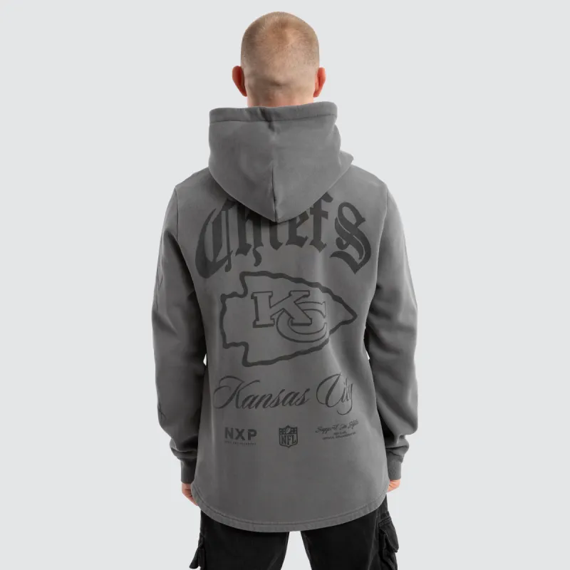 Kansas City Chiefs Defence Dual Curved Hoodie Pigment Charcoal sold by Neverland