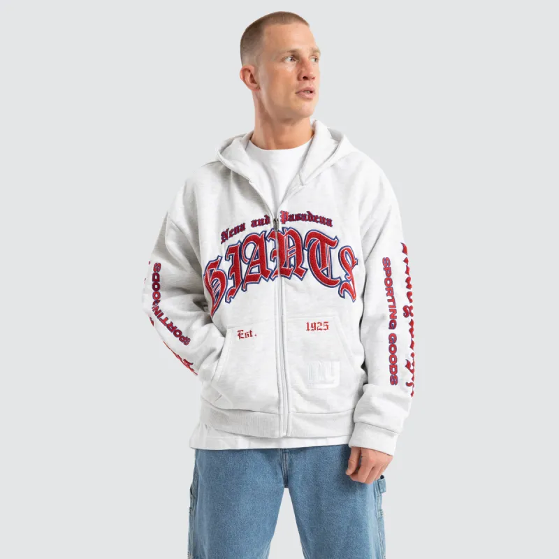 New York Giants Coach Zip Hoodie Snow Marle sold by Neverland