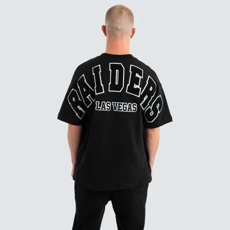 Las Vegas Raiders NFL Surround Loopback Tee Jet Black sold by Neverland